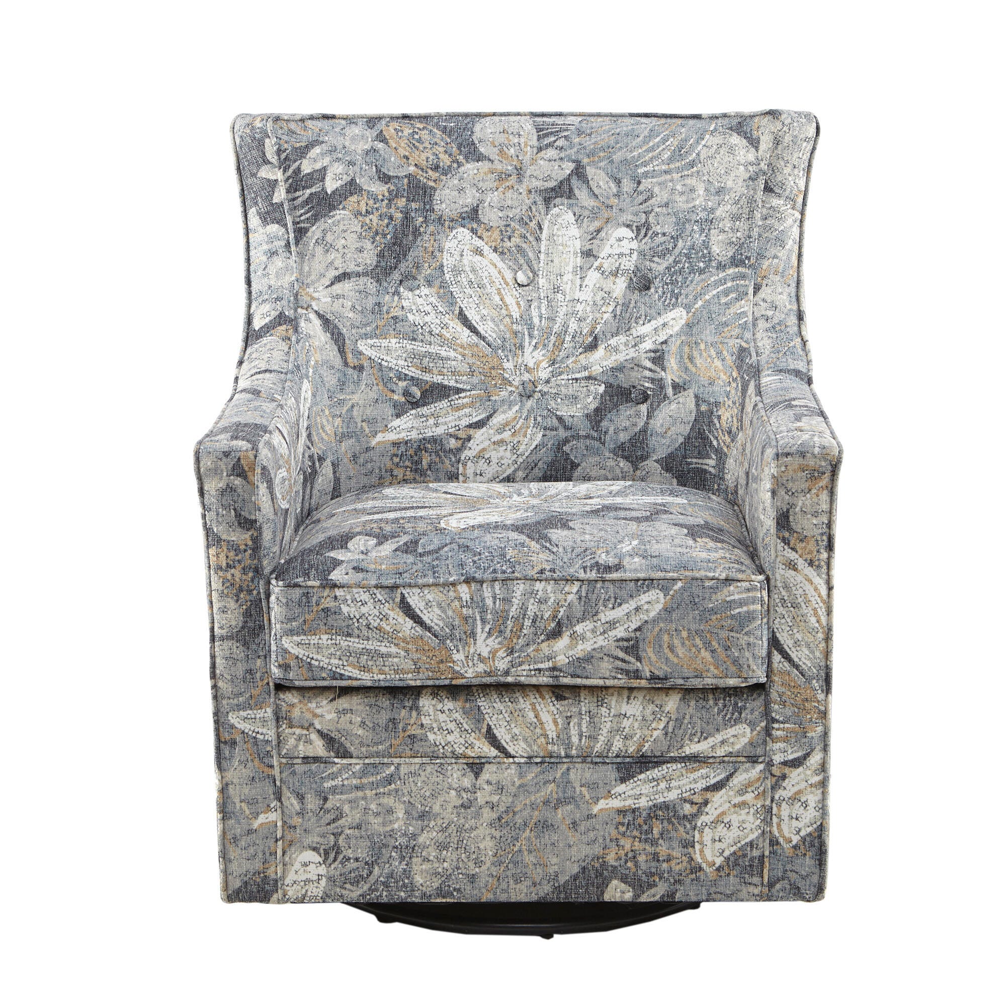 Madison Park Alana Curve Back Swivel Glider Chair, , large