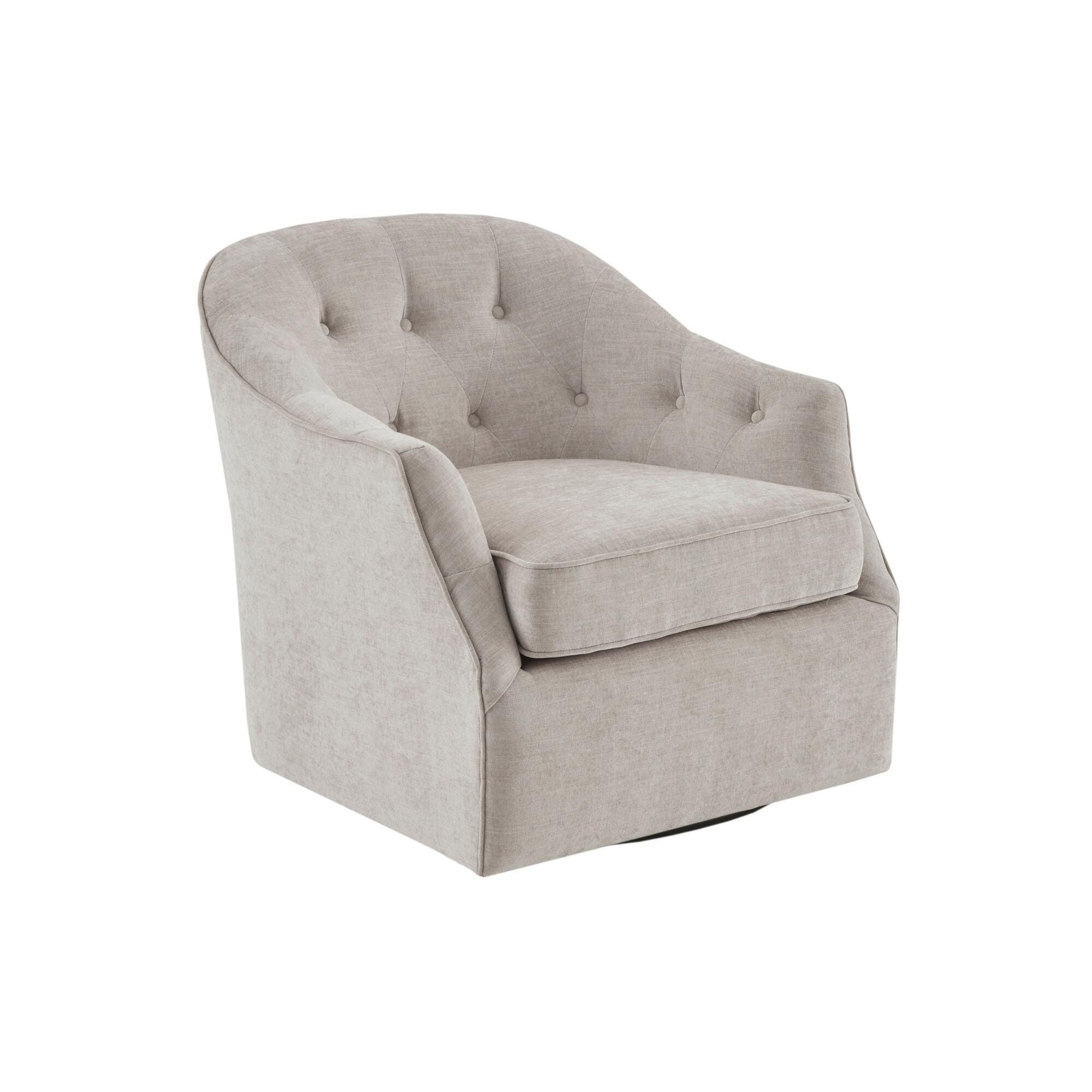 Madison Park Calvin Swivel Chair, Natural, large
