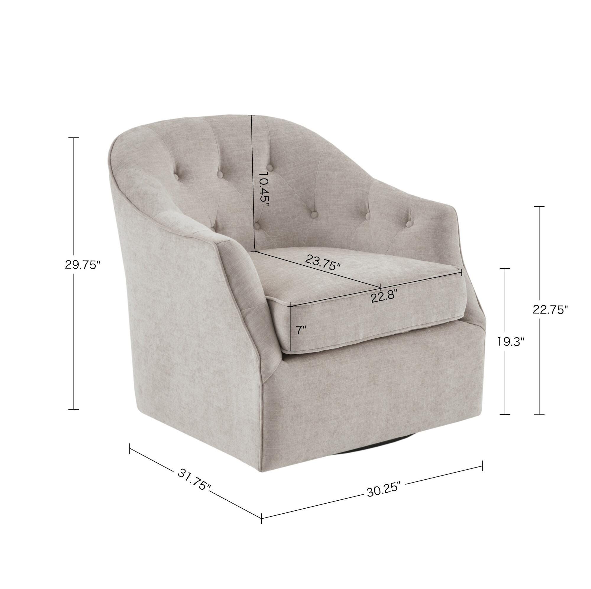 Madison Park Calvin Calvin Swivel Chair, , large