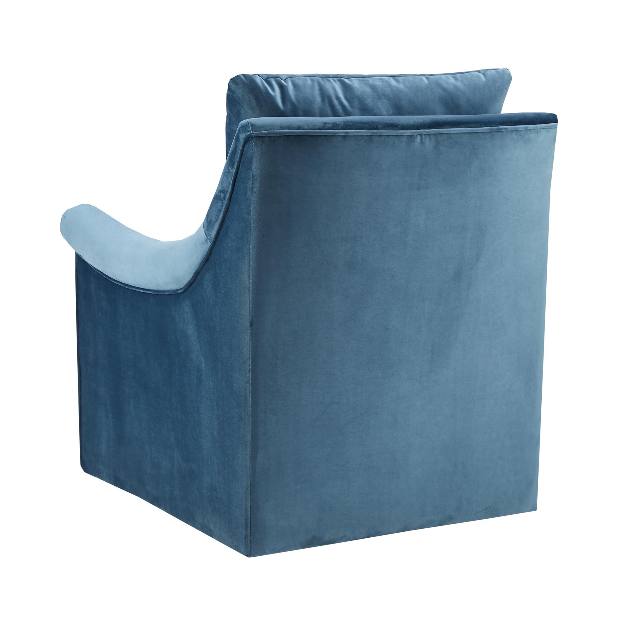 Madison Park Sparta Deanna Swivel Chair, Blue, large
