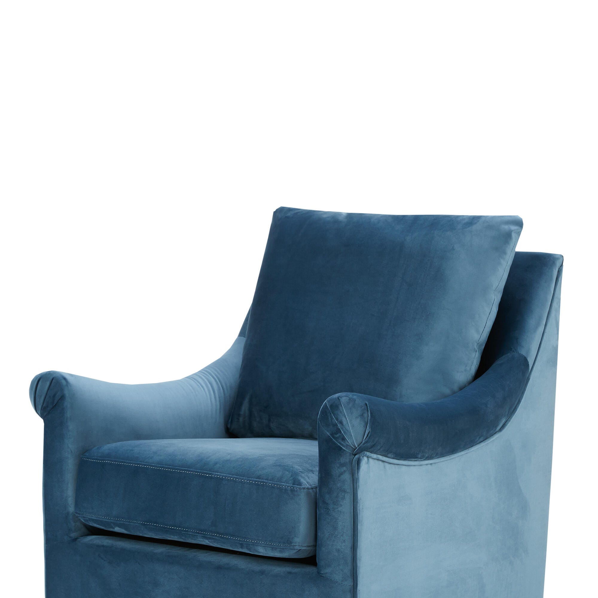 Madison Park Sparta Deanna Swivel Chair, Blue, large