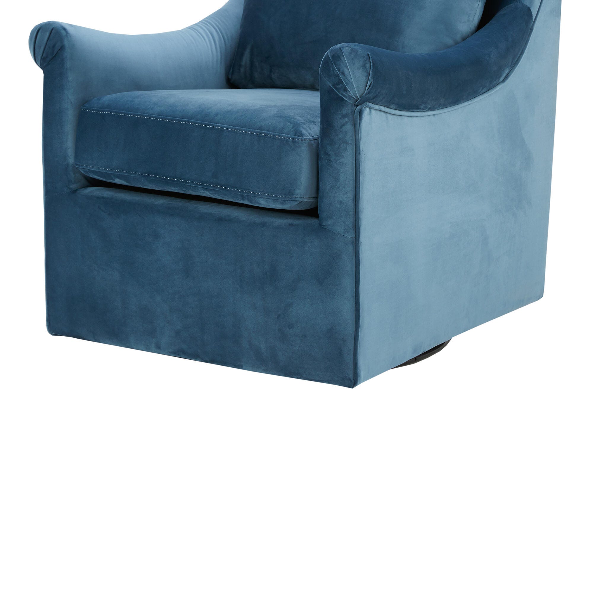 Madison Park Sparta Deanna Swivel Chair, Blue, large