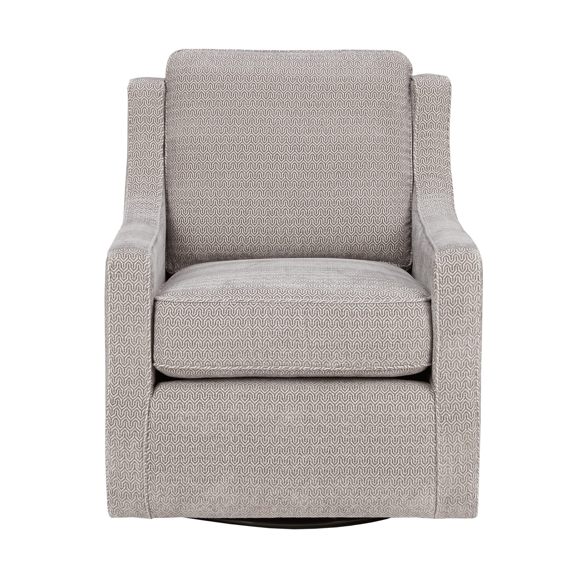 Madison Park Sidney Harris Swivel Chair, Gray, large
