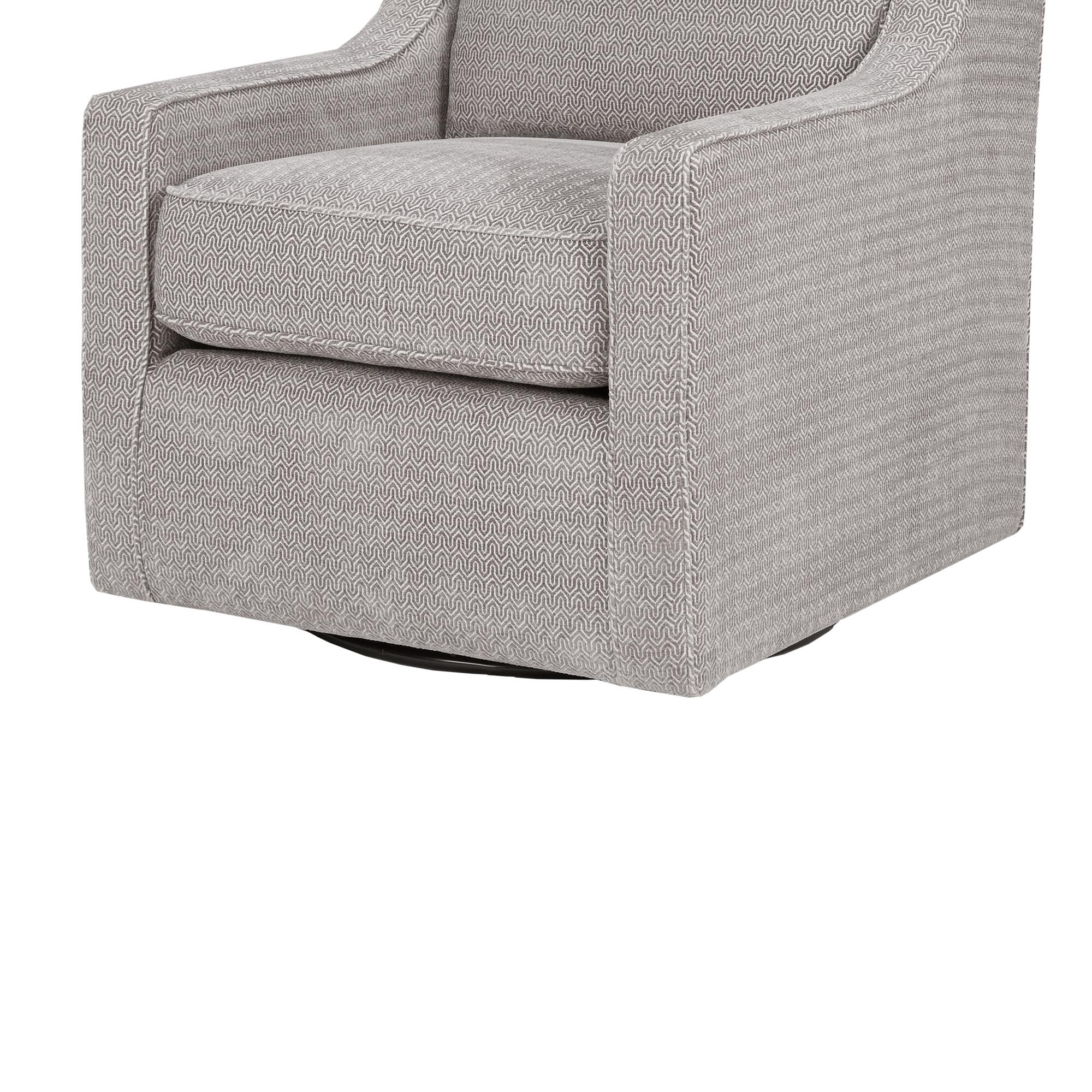 Madison Park Sidney Harris Swivel Chair, Gray, large