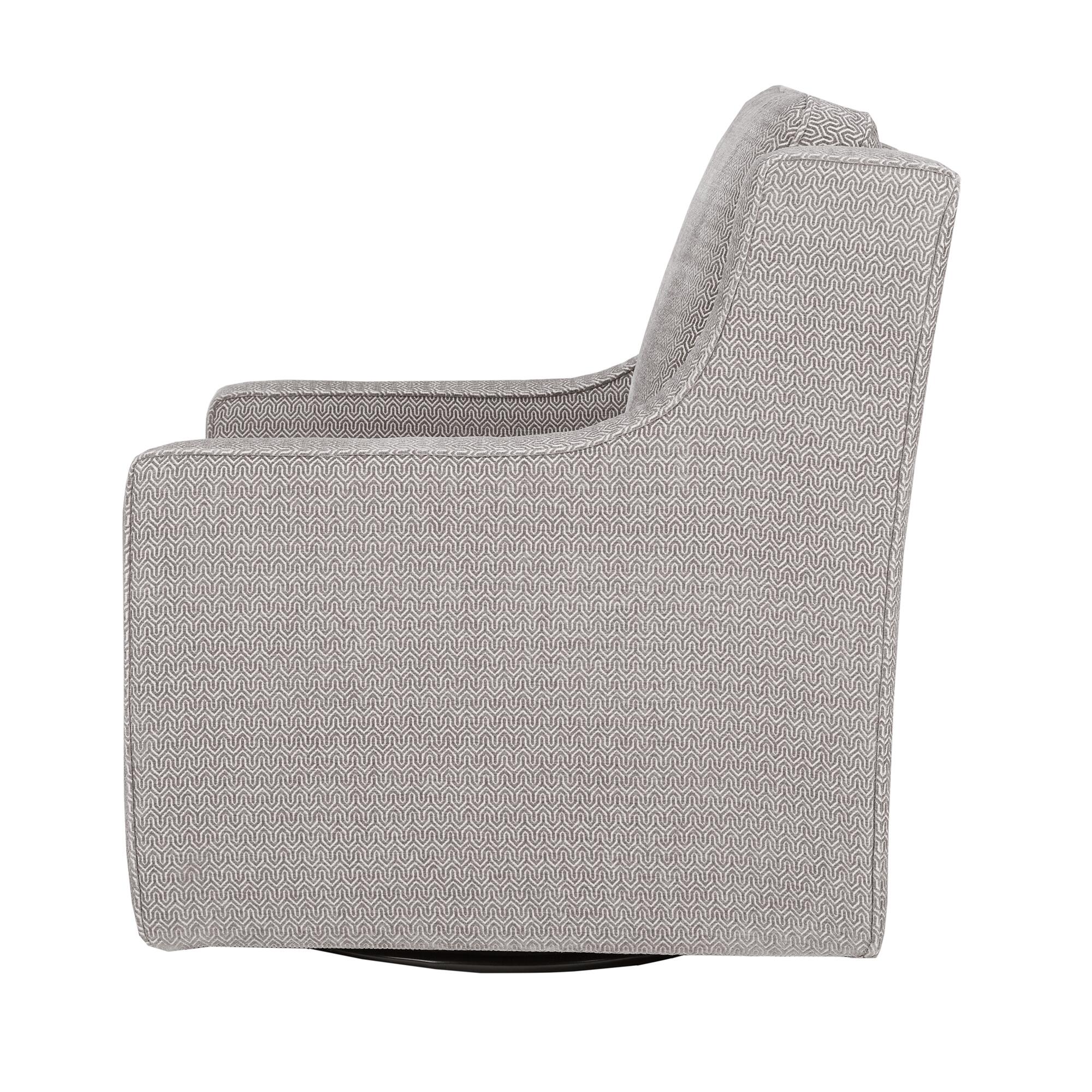 Madison Park Sidney Harris Swivel Chair, Gray, large
