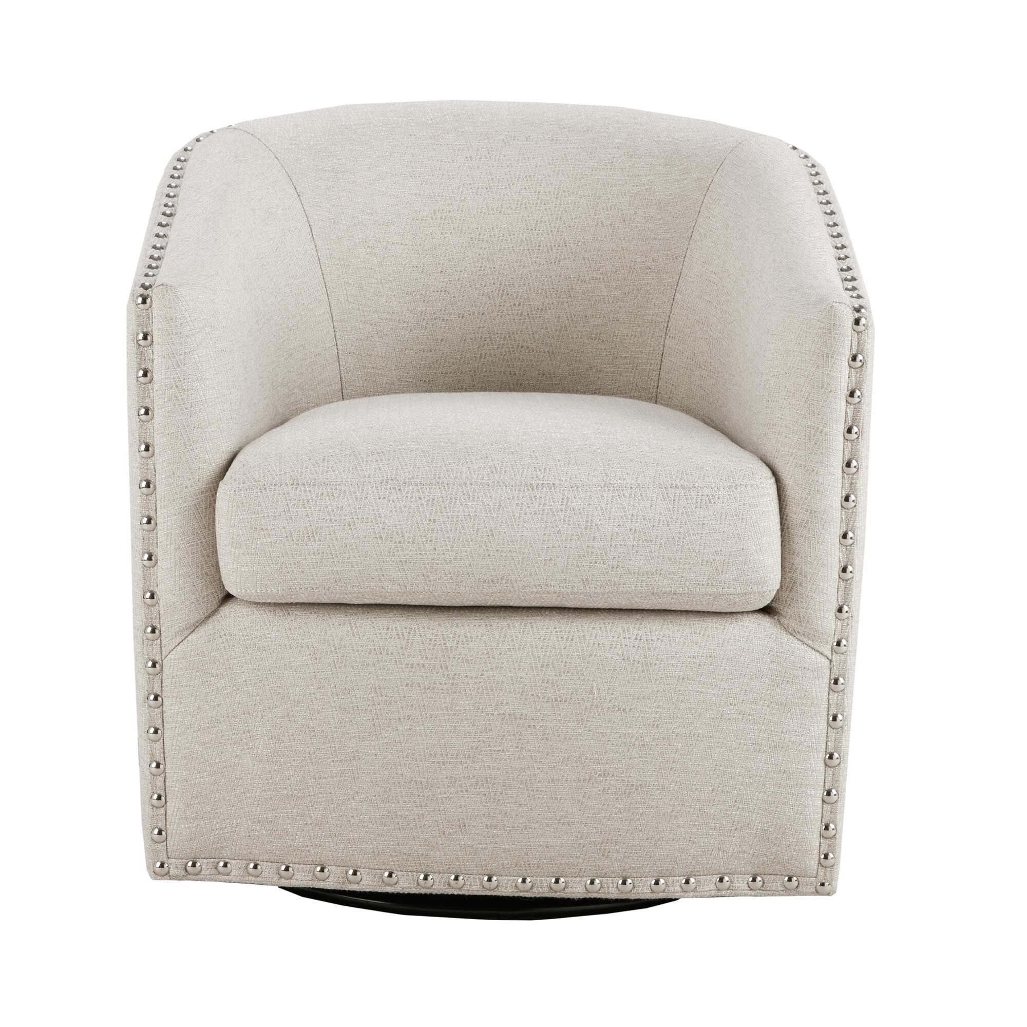 Madison Park Tyler Swivel Chair, Natural Multi, large