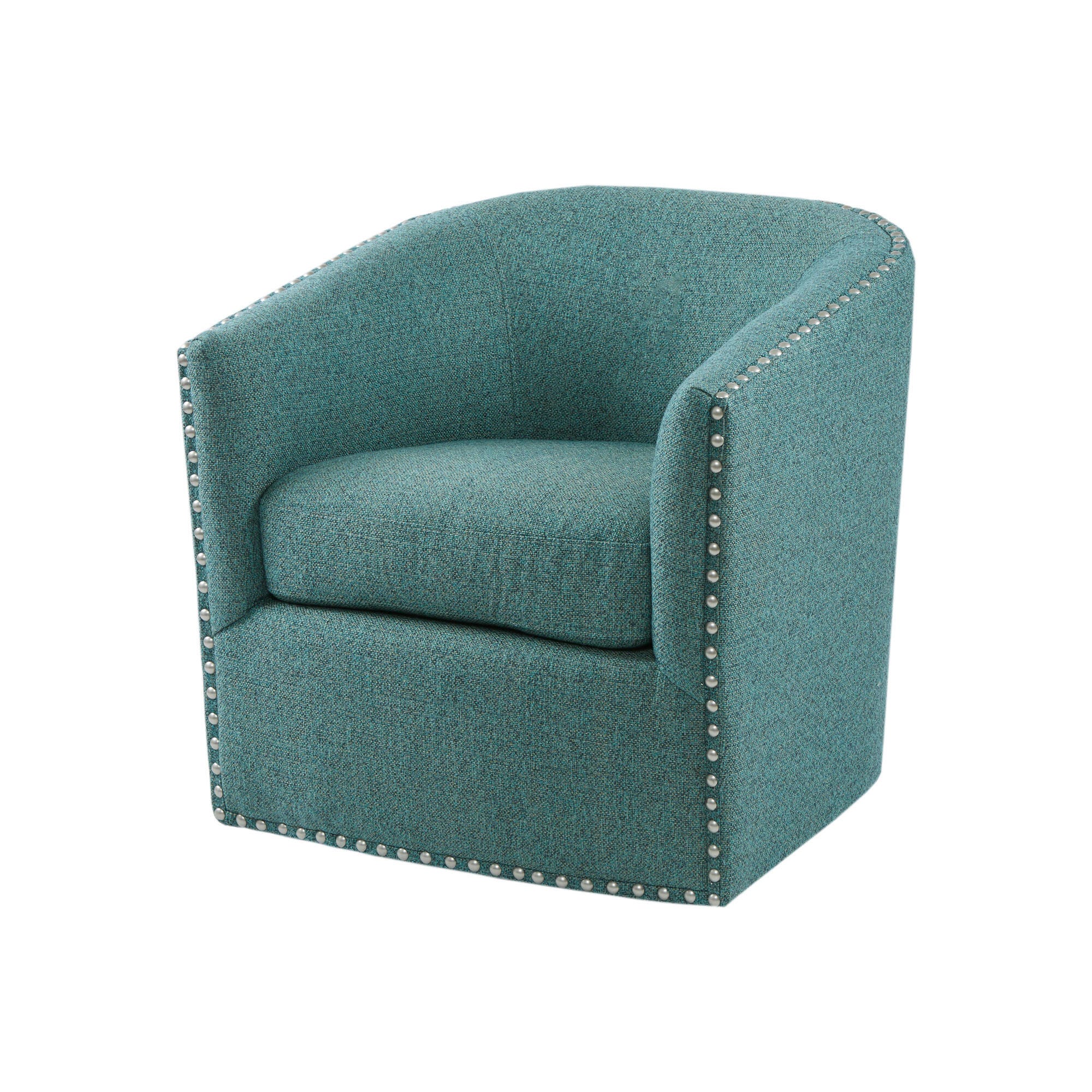 Madison Park Tyler Swivel Chair, Teal Multi, large