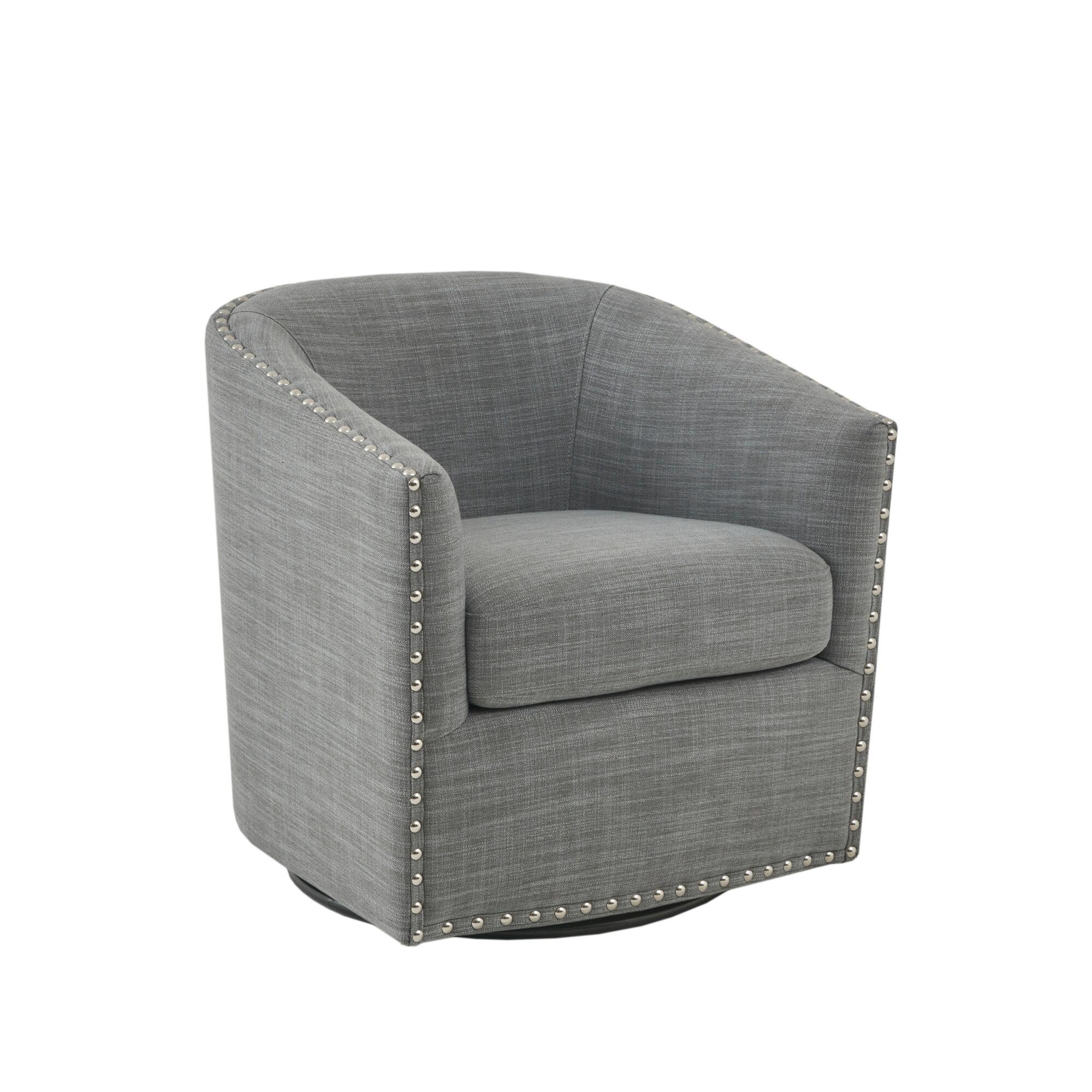 Madison Park Tyler Swivel Chair, Gray, large