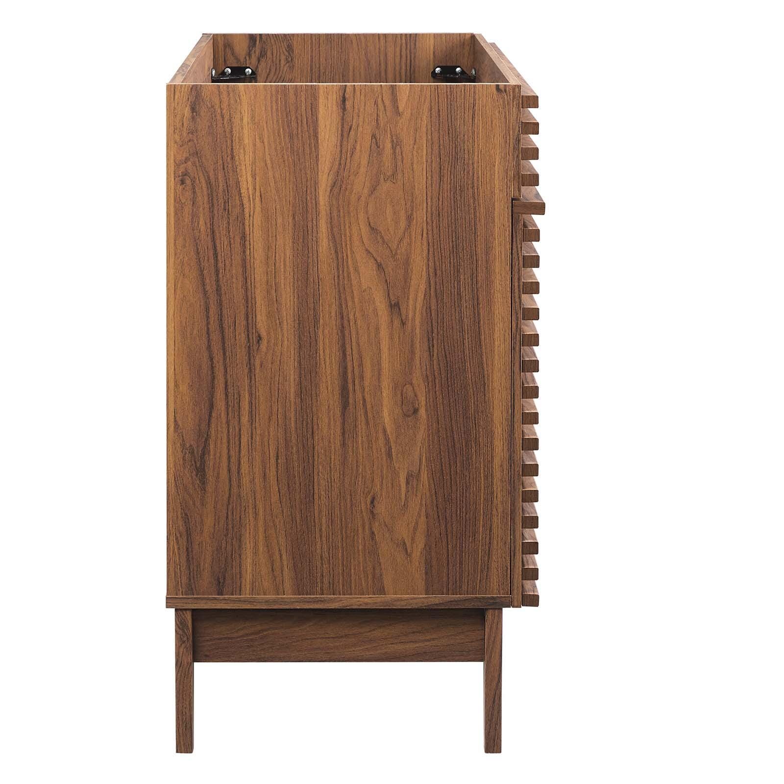 Render 48" Double Bathroom Vanity Cabinet, Walnut, large