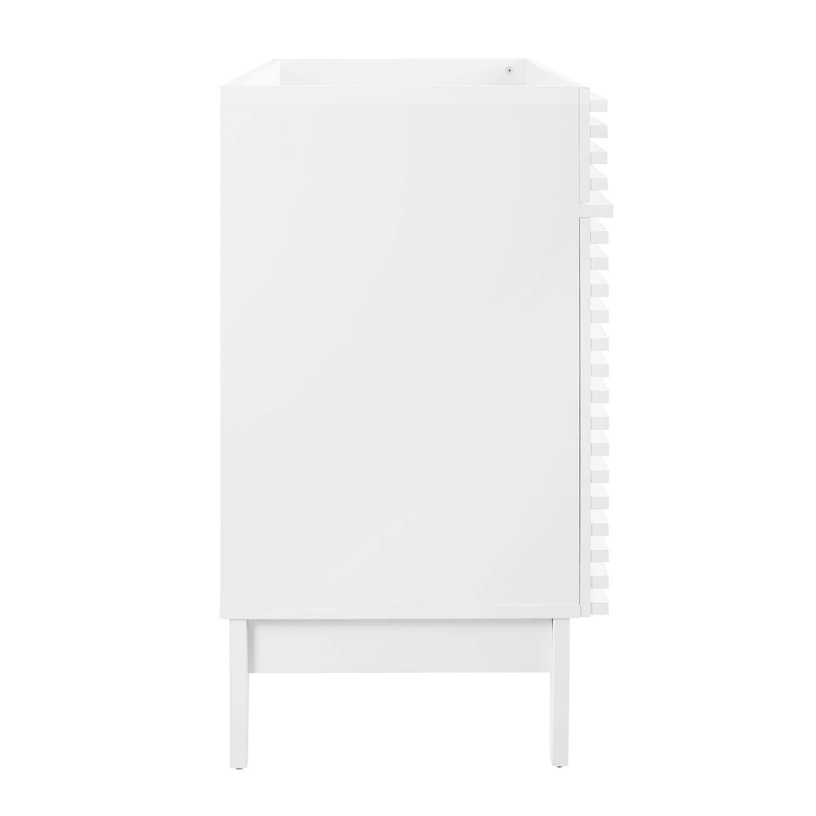 Render 48" Double Bathroom Vanity Cabinet, White, large