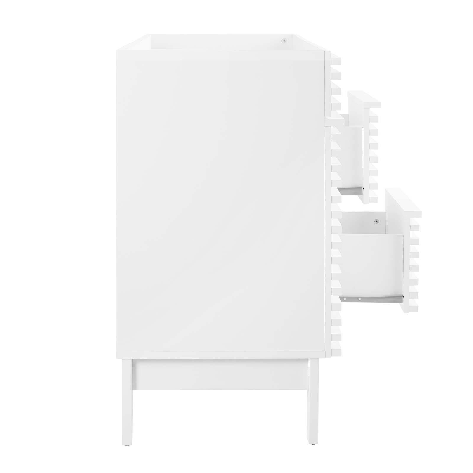 Render 48" Double Bathroom Vanity Cabinet, White, large