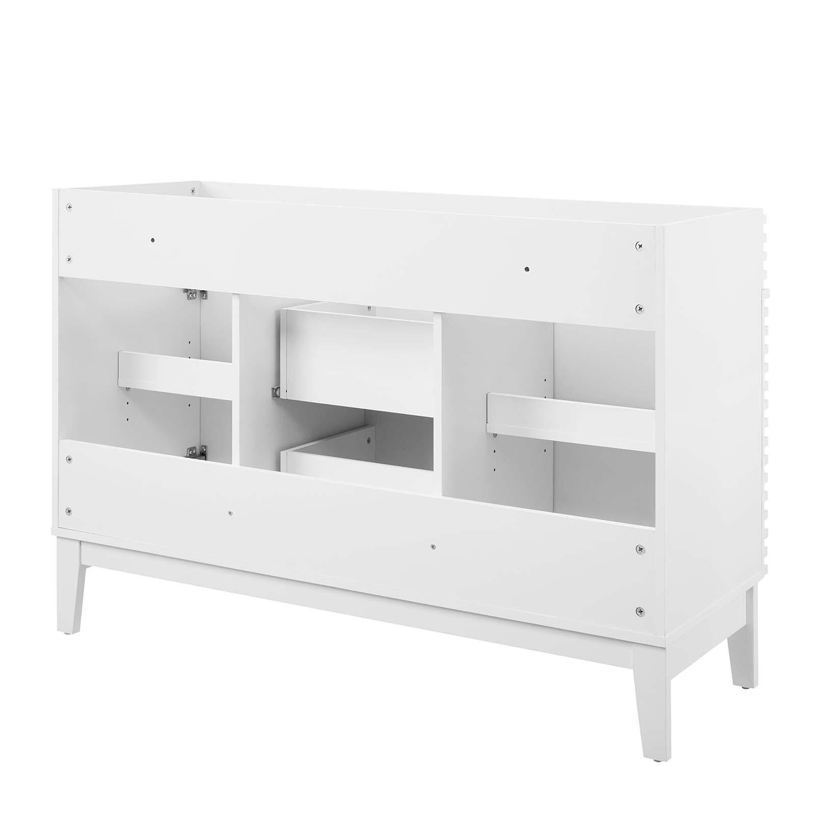 Render 48" Double Bathroom Vanity Cabinet, White, large