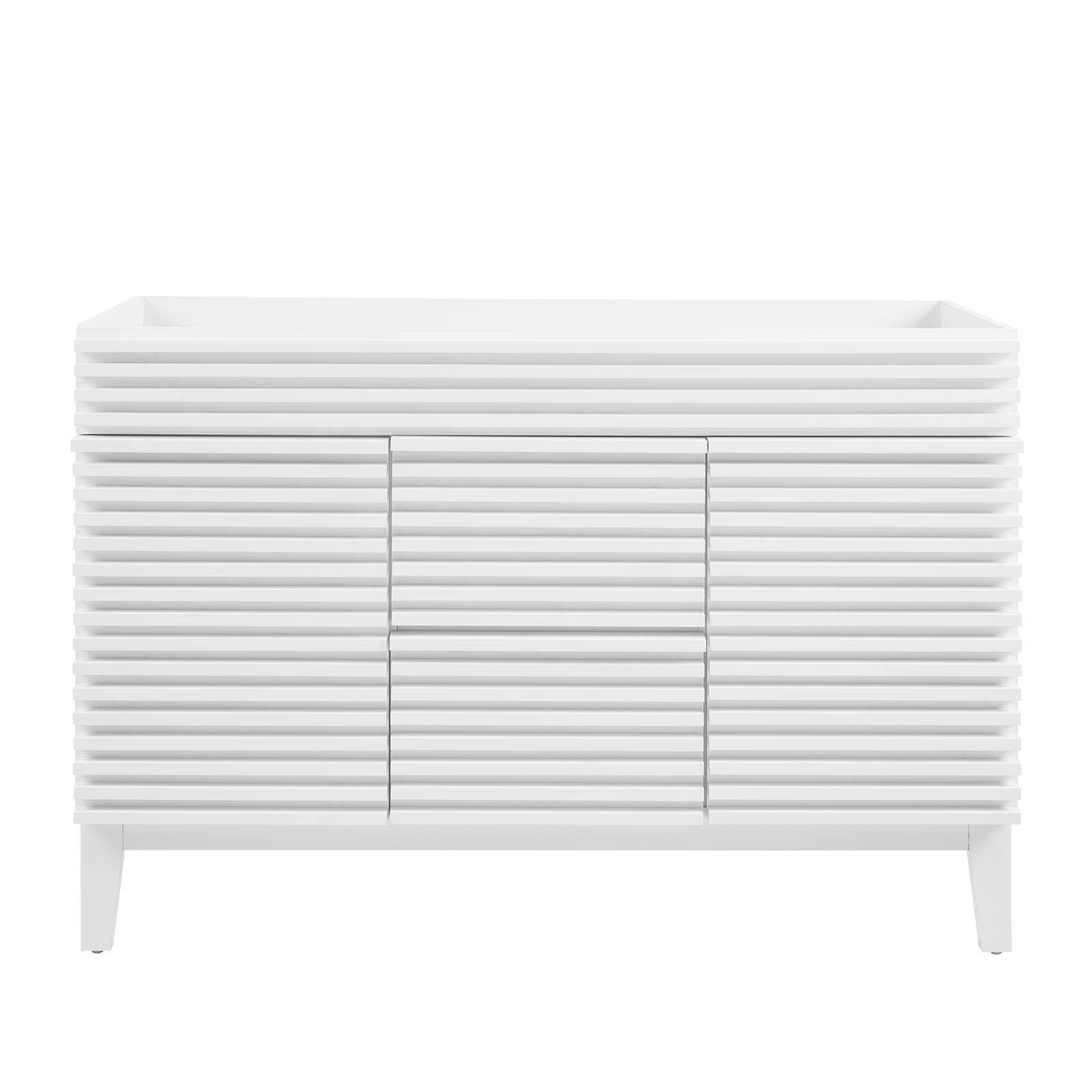 Render 48" Double Bathroom Vanity Cabinet, White, large