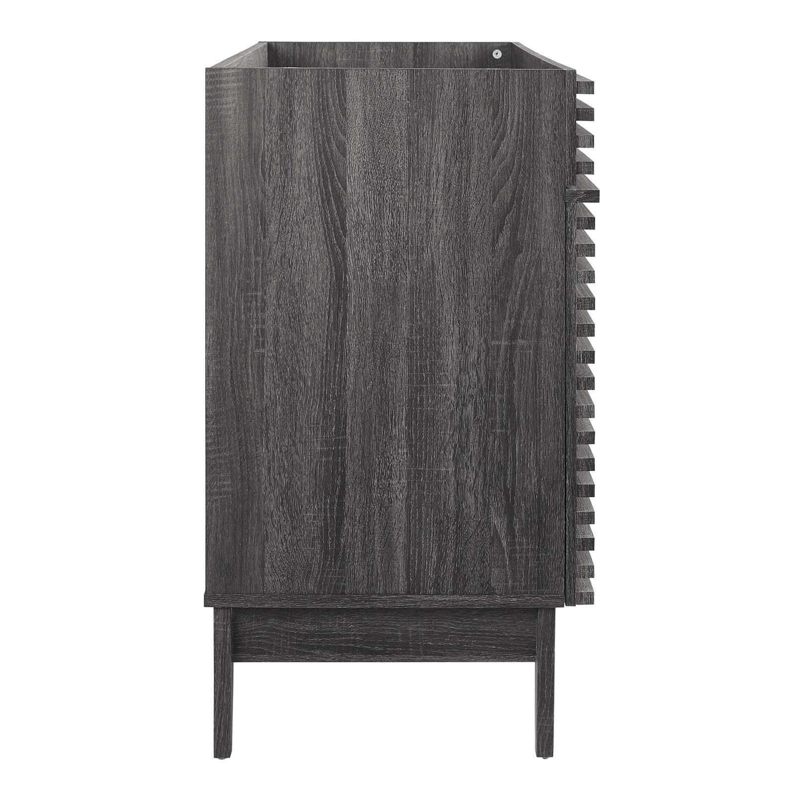 Render 48" Double Bathroom Vanity Cabinet, Charcoal, large