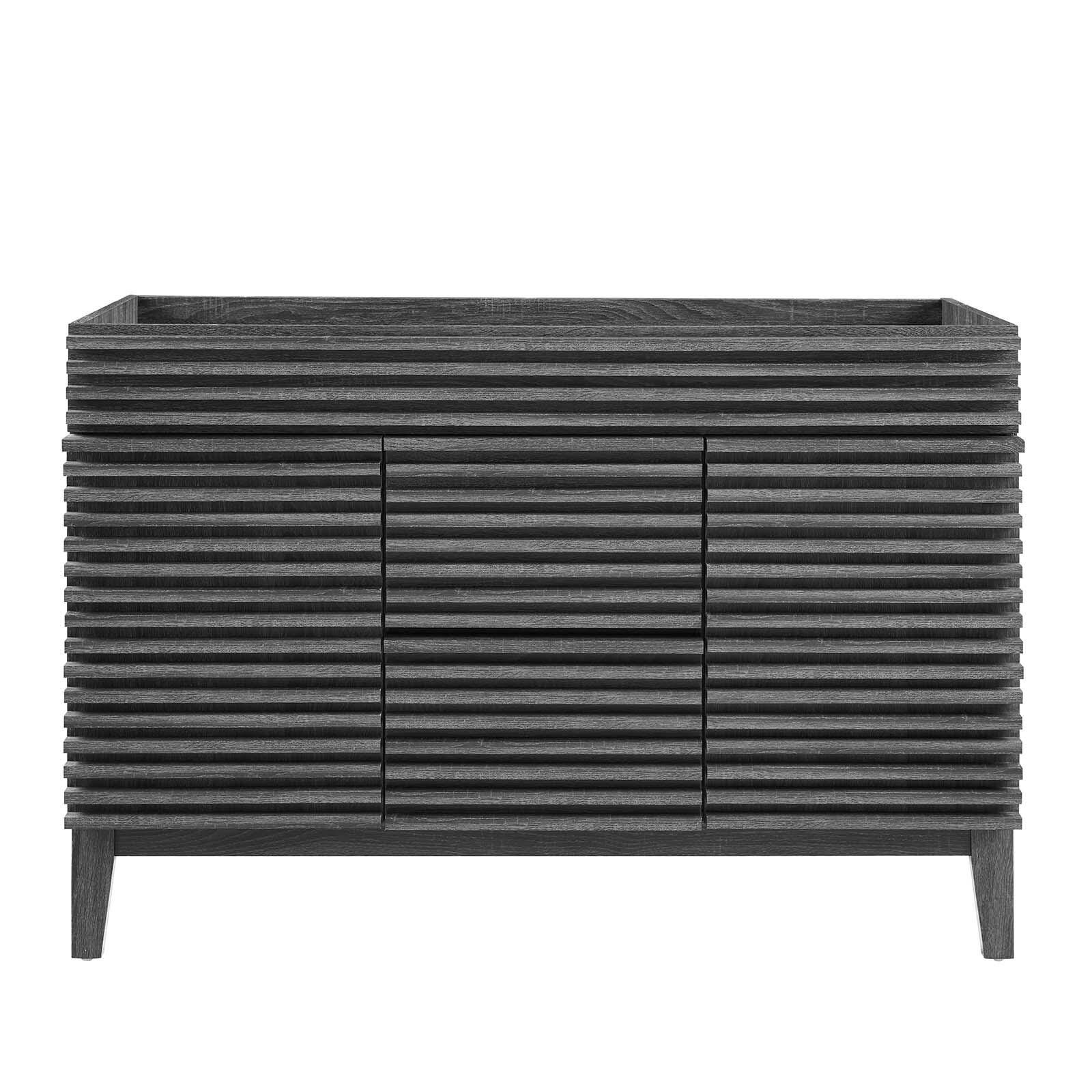 Render 48" Double Bathroom Vanity Cabinet, Charcoal, large
