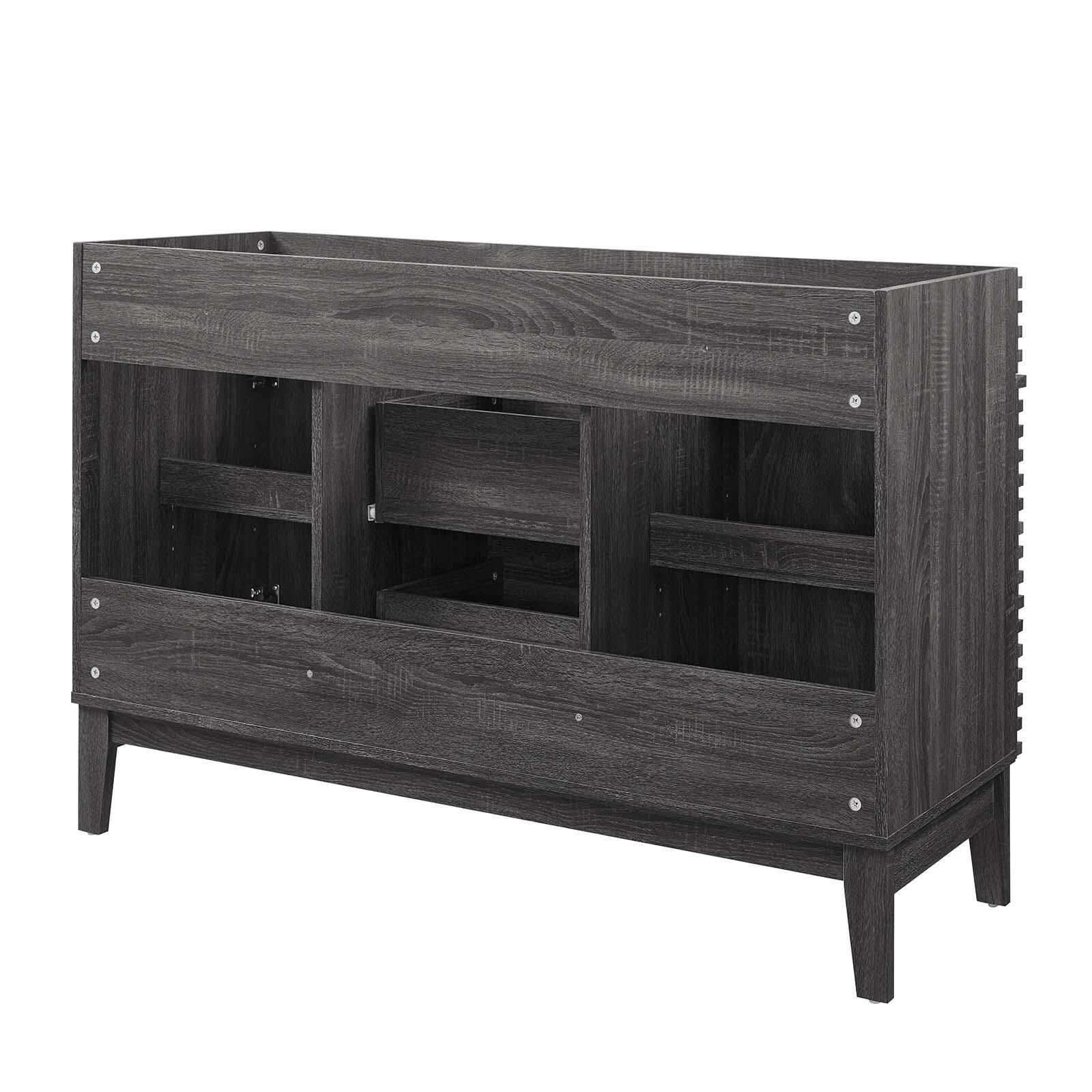 Render 48" Double Bathroom Vanity Cabinet, Charcoal, large