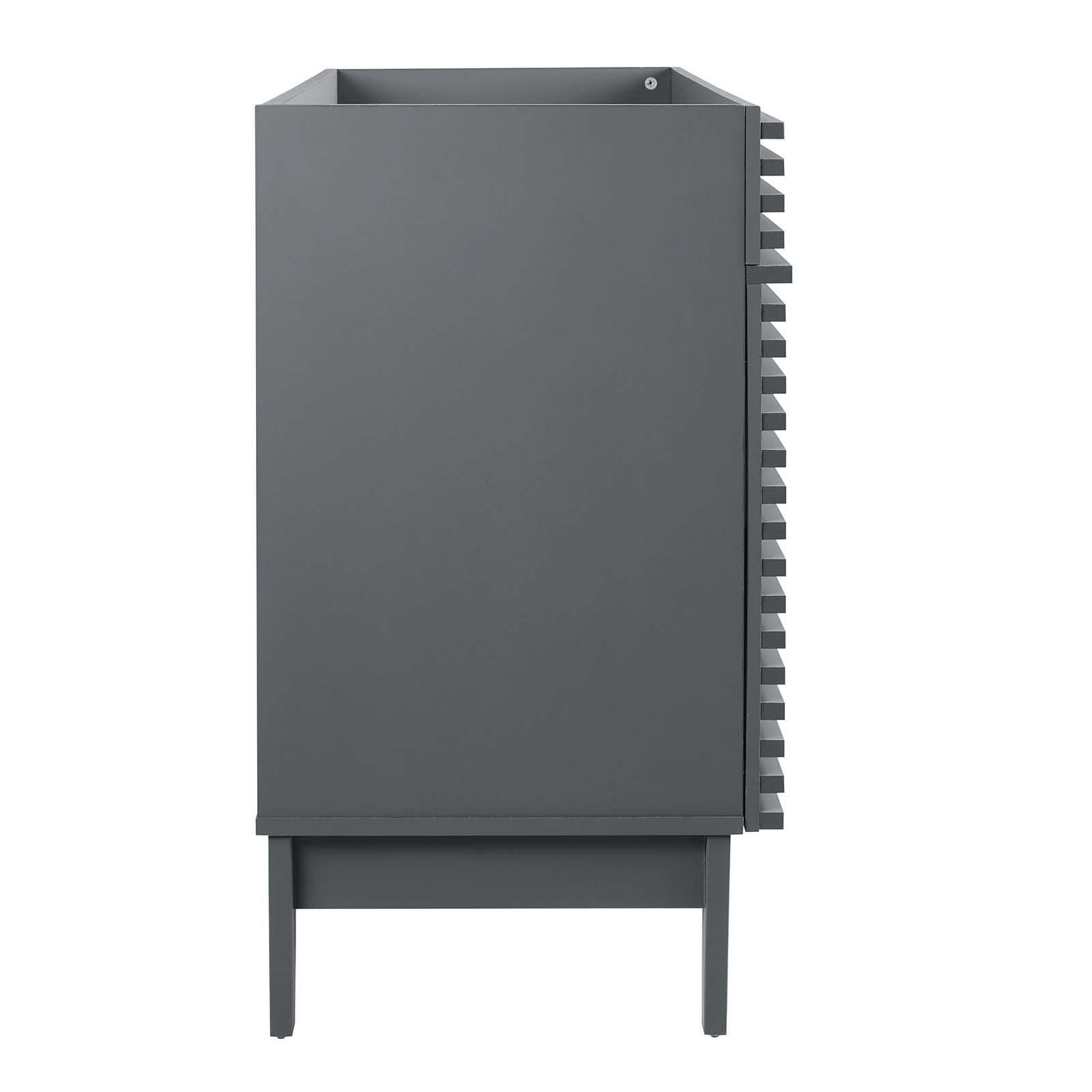 Modway Render 48" Double Bathroom Vanity Cabinet, Gray, large