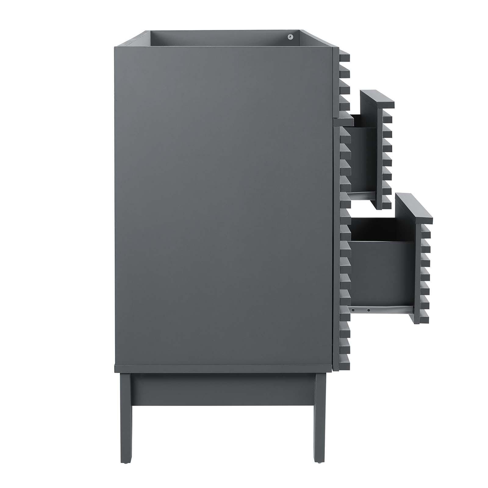 Modway Render 48" Double Bathroom Vanity Cabinet, Gray, large