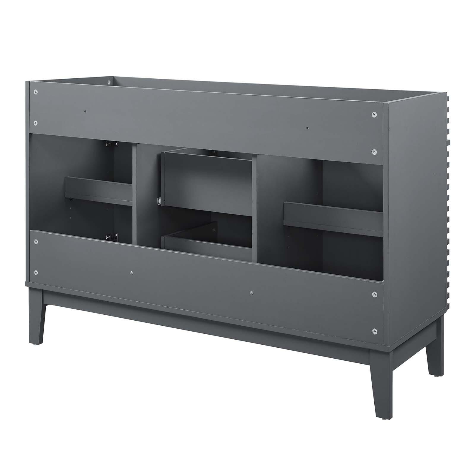 Modway Render 48" Double Bathroom Vanity Cabinet, Gray, large