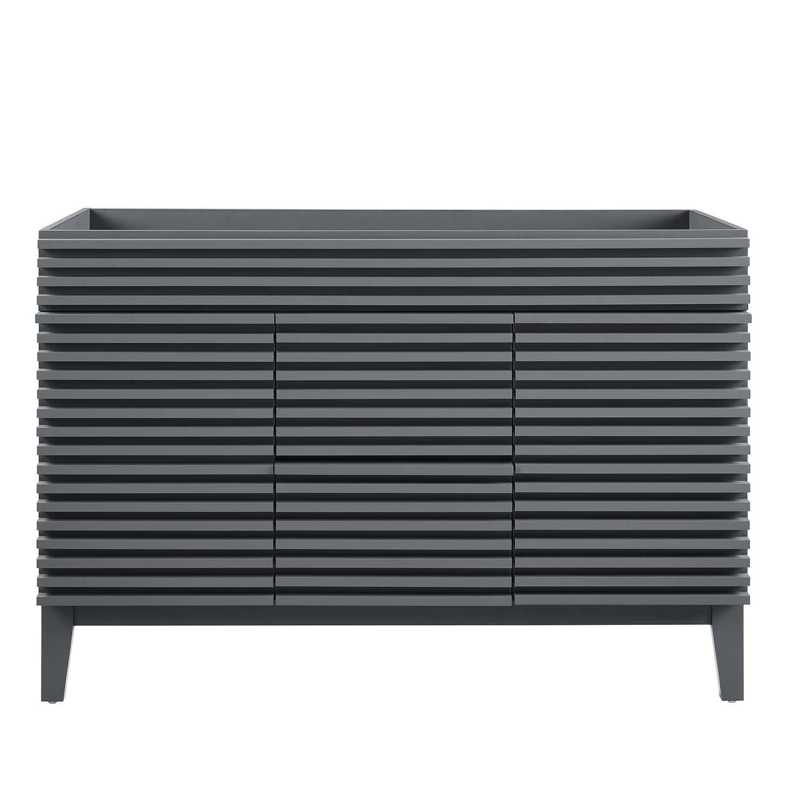 Modway Render 48" Double Bathroom Vanity Cabinet, Gray, large