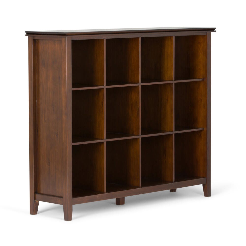 Simpli Home Artisan 48" 12-Cube Storage, Russet Brown, large