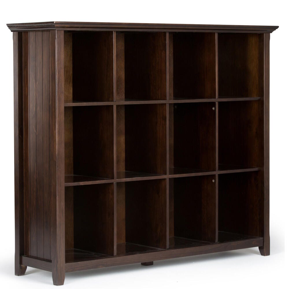 Simpli Home Acadian 48" 12-Cube Storage, Brunette Brown, large