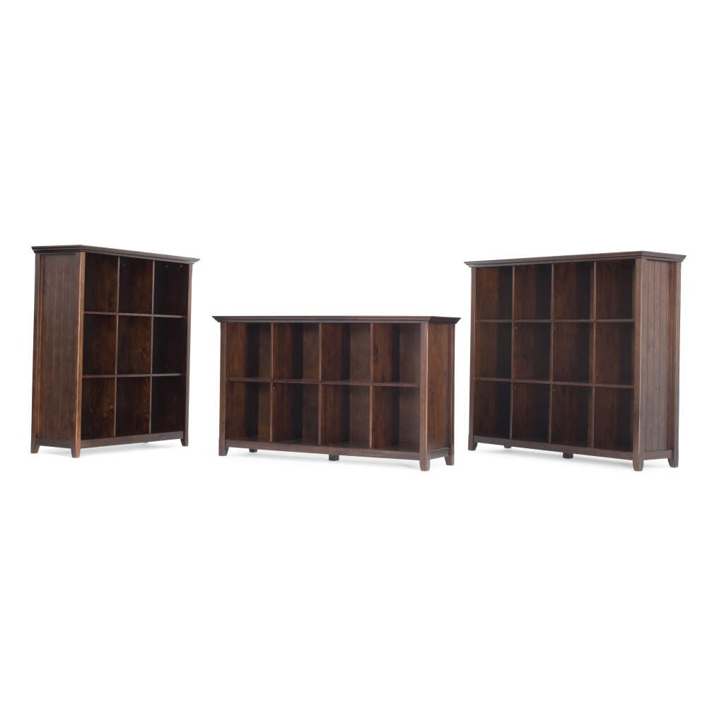 Simpli Home Acadian 48" 12-Cube Storage, Brunette Brown, large
