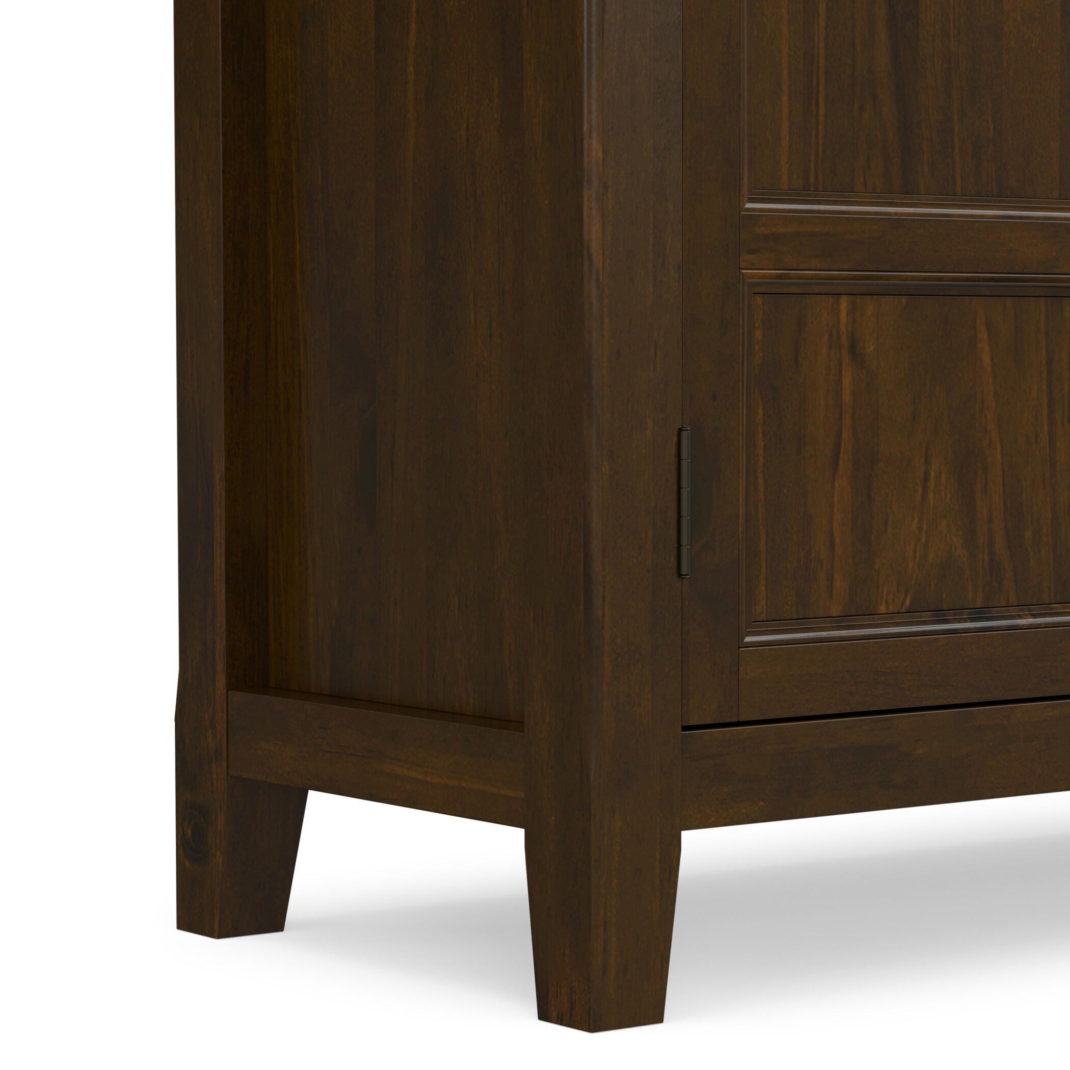 Simpli Home Burlington Burlington 30" Traditional Storage Cabinet, Mahogany Brown, large