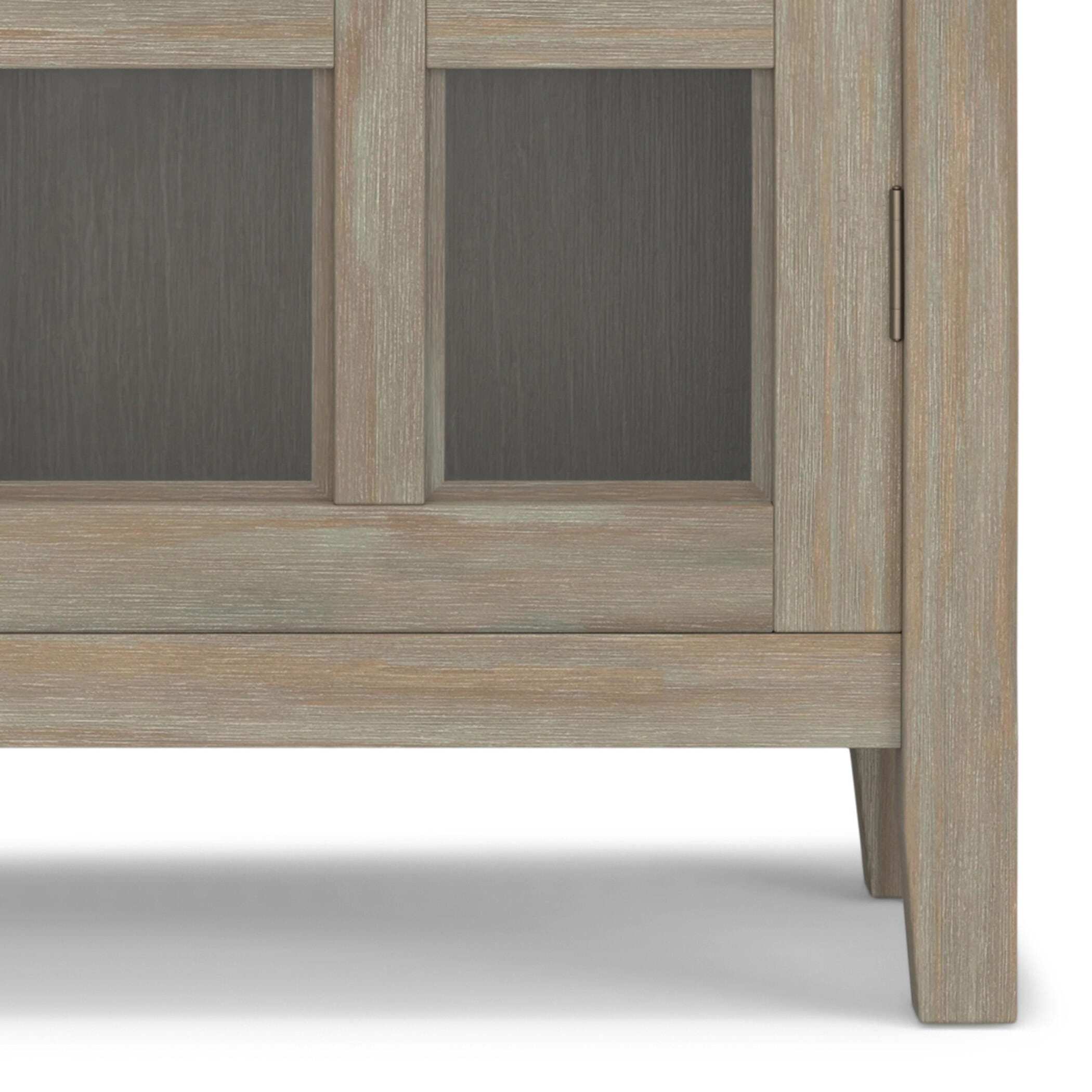 Simpli Home Acadian Acadian 39" Rustic Storage Cabinet, Gray, large