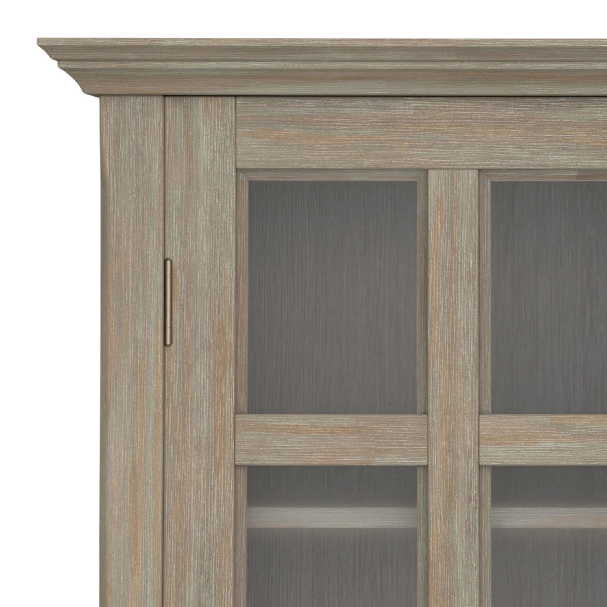 Simpli Home Acadian Acadian 39" Rustic Storage Cabinet, Gray, large