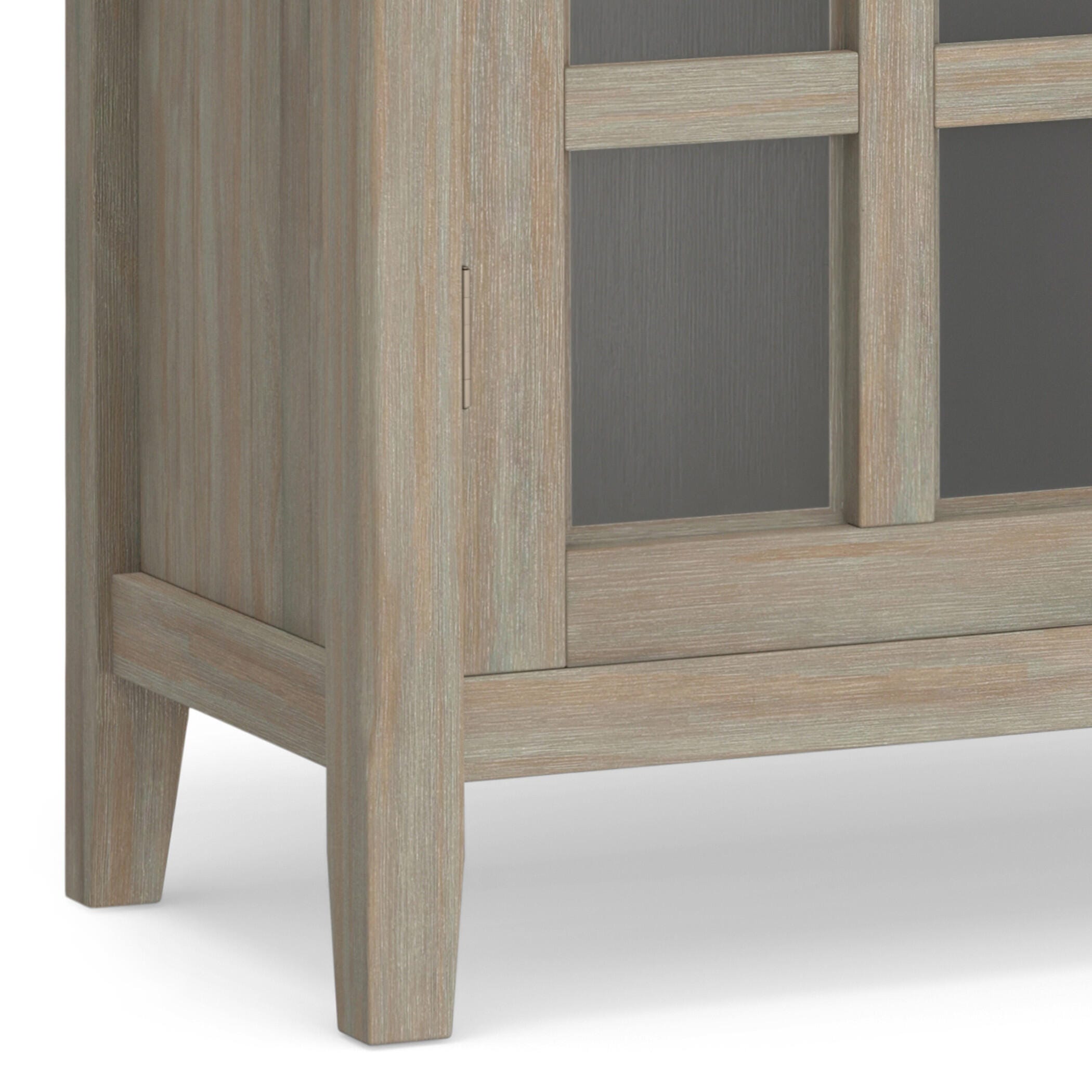 Simpli Home Acadian Acadian 39" Rustic Storage Cabinet, Gray, large