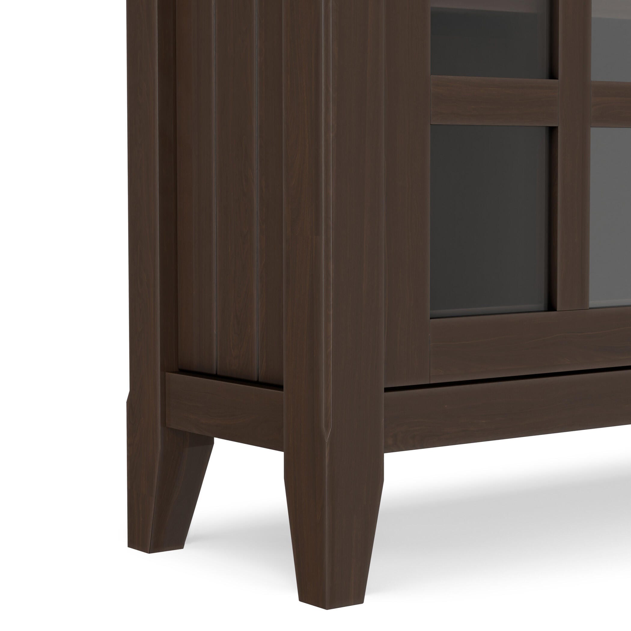 Simpli Home Acadian Acadian 36" Rustic Storage Cabinet, Brown, large