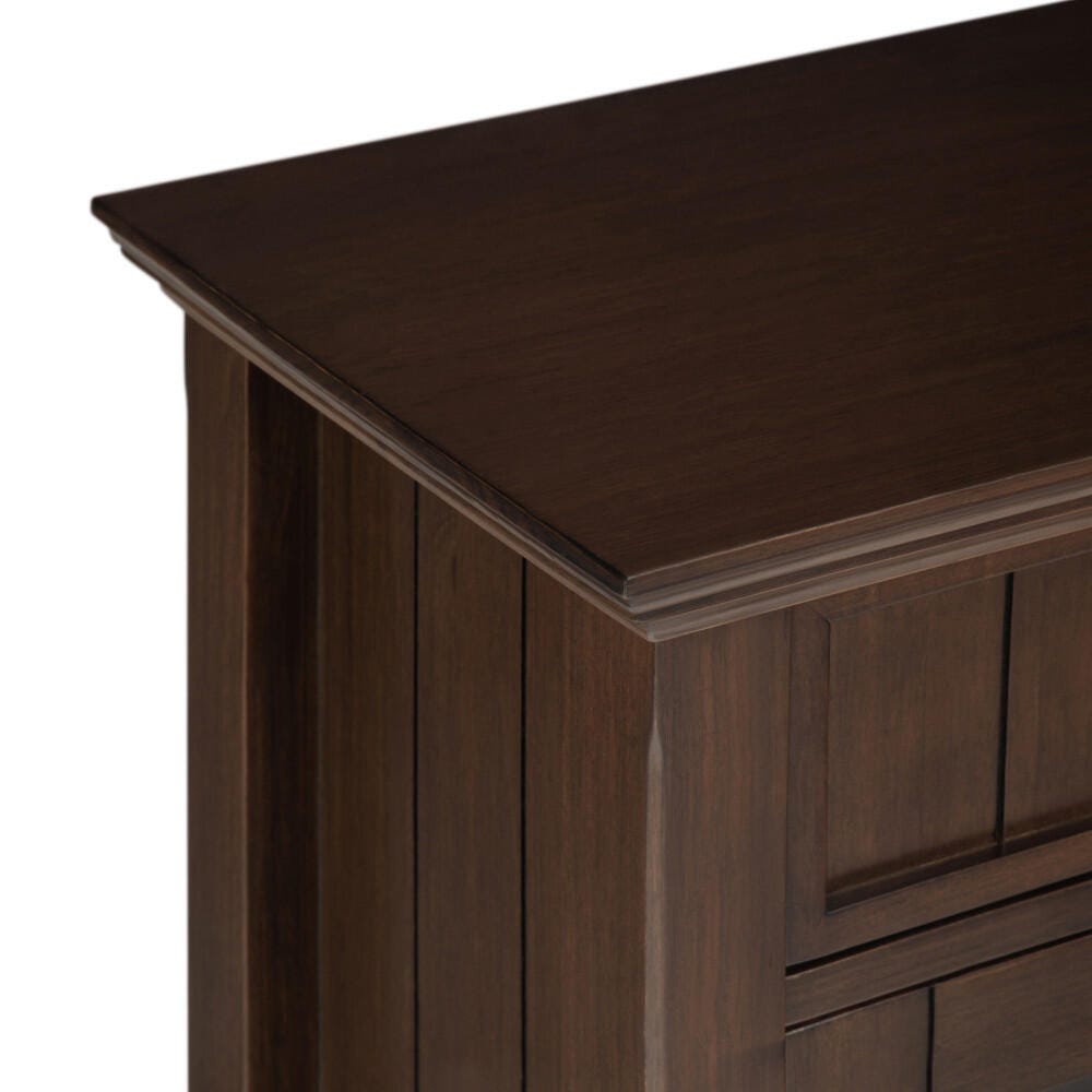 Simpli Home Acadian 36" Rustic Storage Cabinet, Brown, large