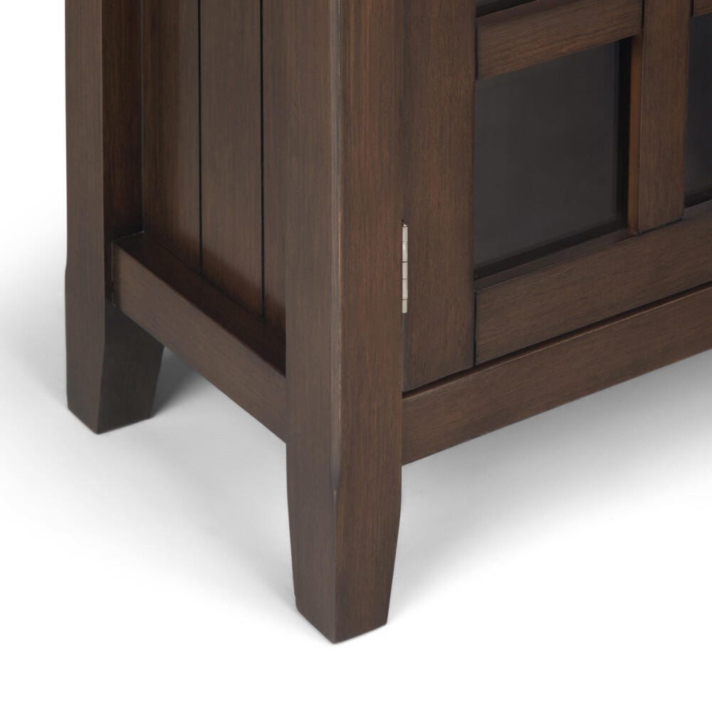 Simpli Home Acadian 36" Rustic Storage Cabinet, Brown, large