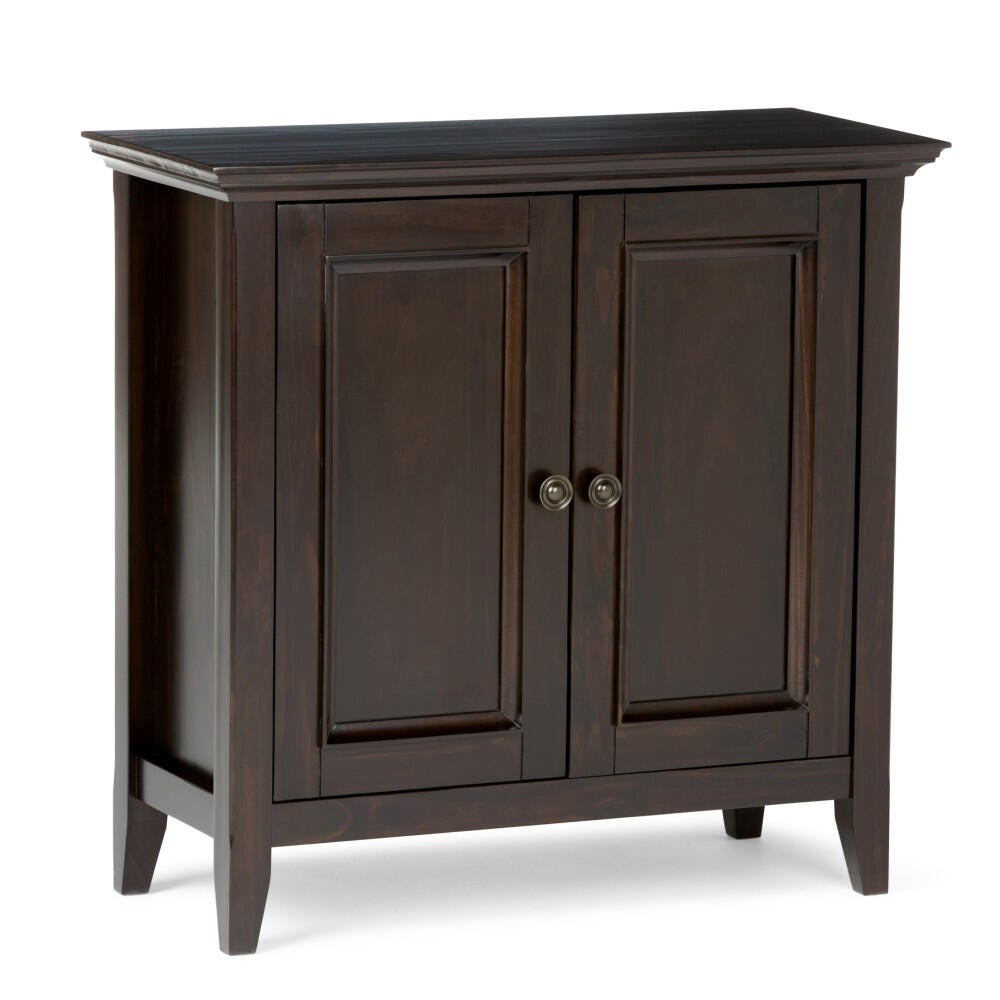 Simpli Home Amherst 32" Transitional Storage Cabinet, Hickory Brown, large