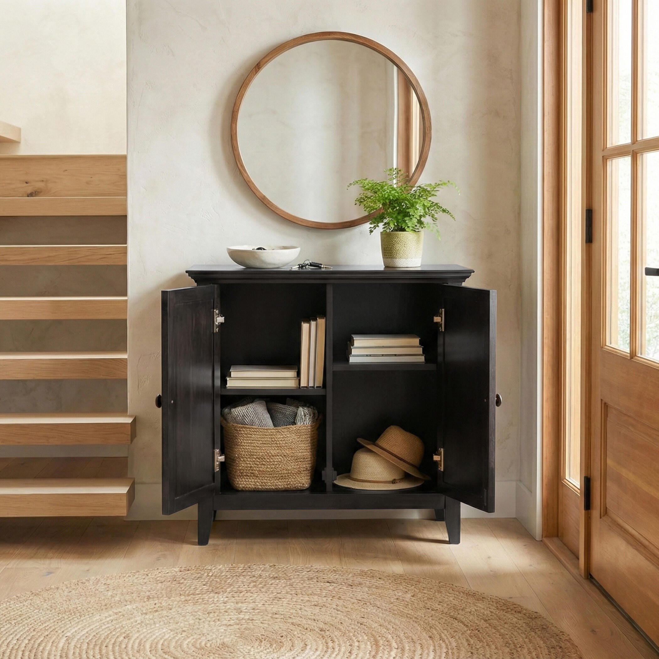 Simpli Home Amherst Amherst 32" Transitional Storage Cabinet, , large