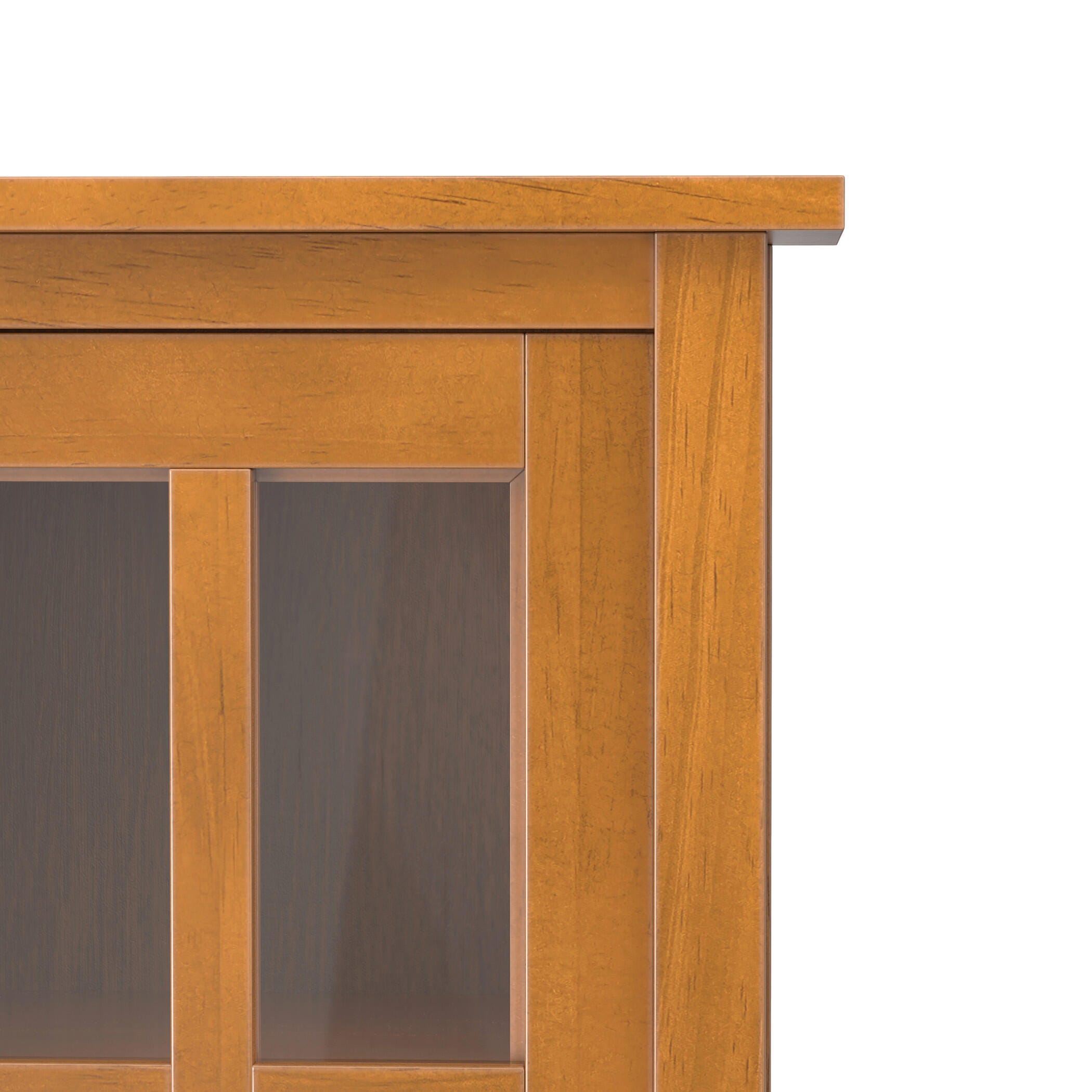 Simpli Home Warm Warm Shaker 32" Rustic Storage Cabinet, Light Golden Brown, large