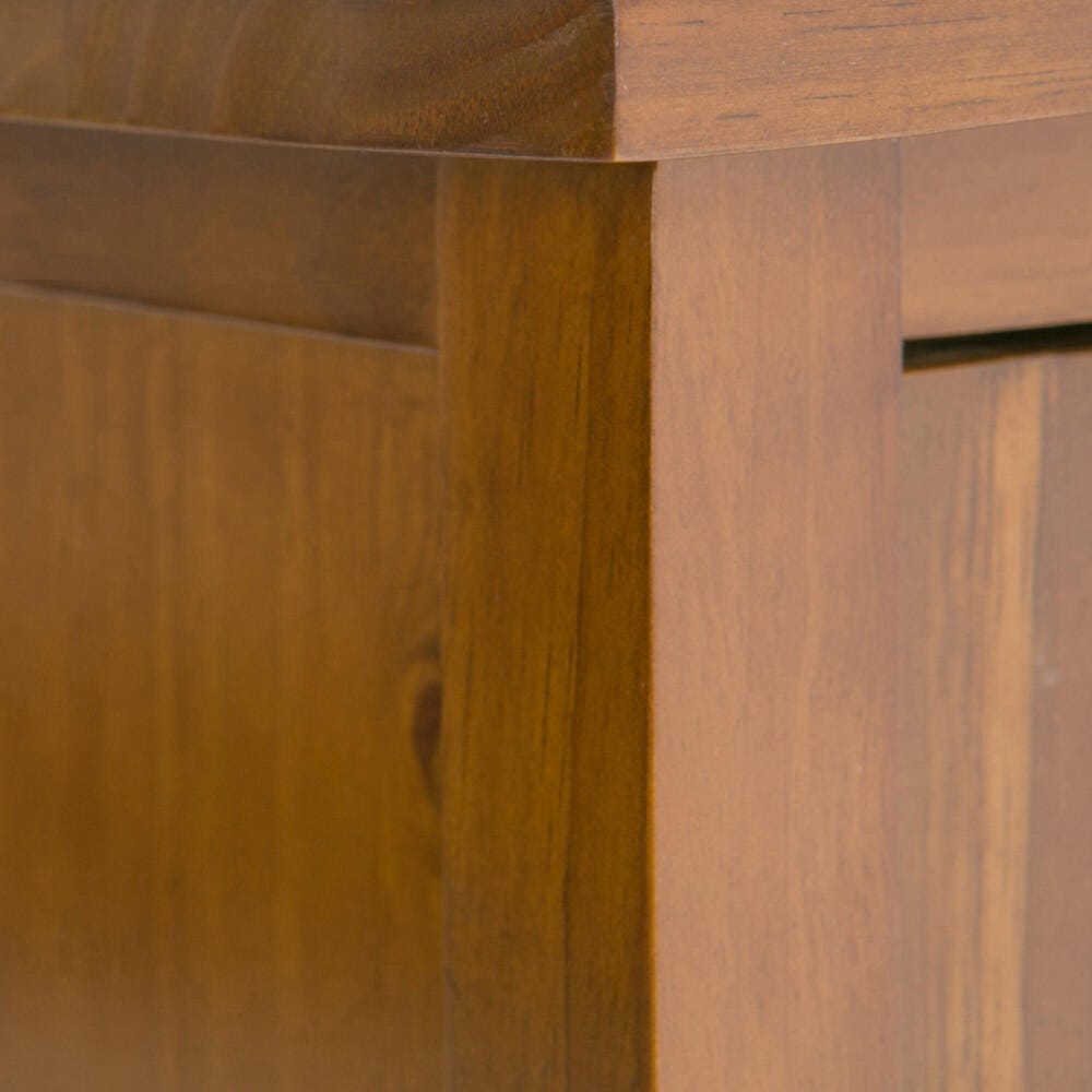 Simpli Home Warm Shaker 32" Rustic Storage Cabinet, Light Golden Brown, large