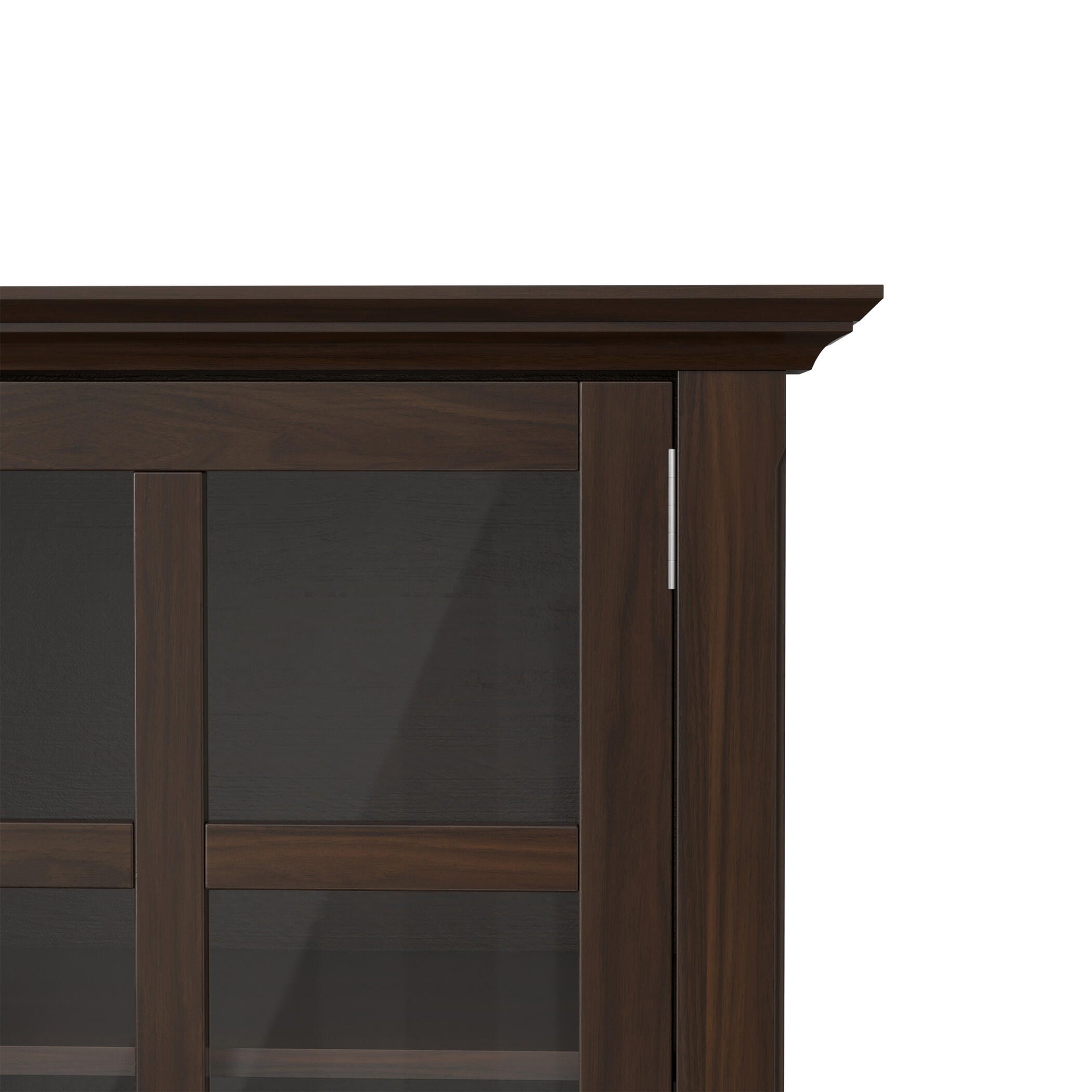 Simpli Home Acadian Acadian 62" Rustic Storage Cabinet, Brunette Brown, large
