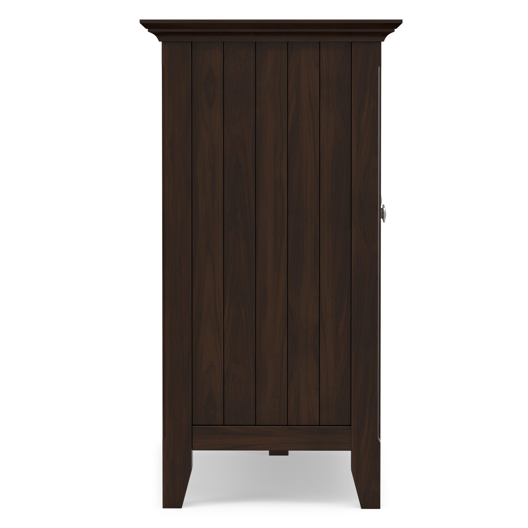 Simpli Home Acadian Acadian 62" Rustic Storage Cabinet, Brunette Brown, large