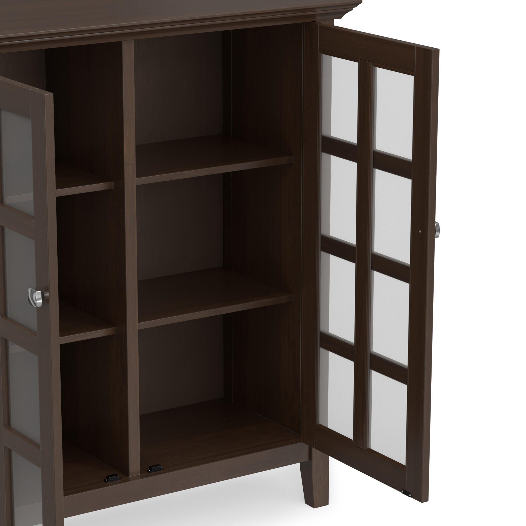 Simpli Home Acadian Acadian 39" Rustic Storage Cabinet, Brown, large