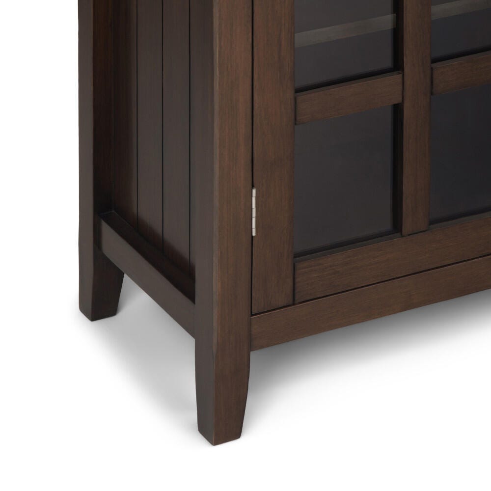 Simpli Home Acadian 39" Rustic Storage Cabinet, Brown, large