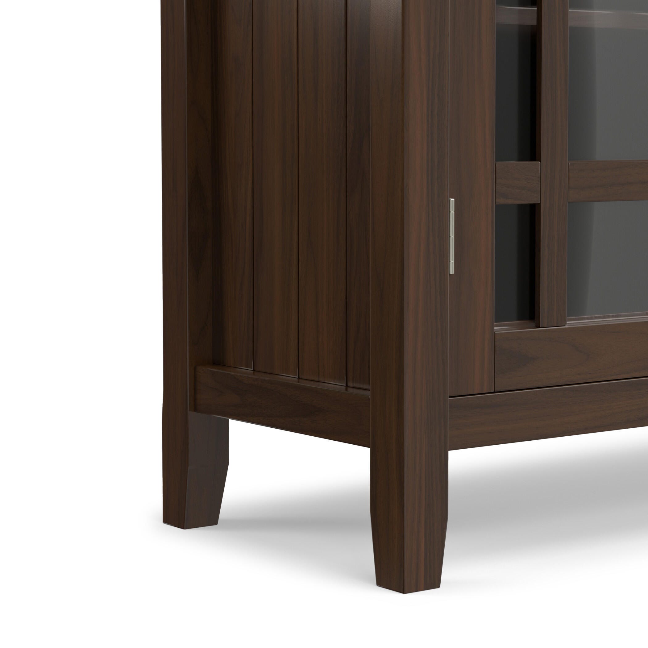 Simpli Home Bedford Bedford 39" Rustic Storage Cabinet, Dark Tobacco Brown, large