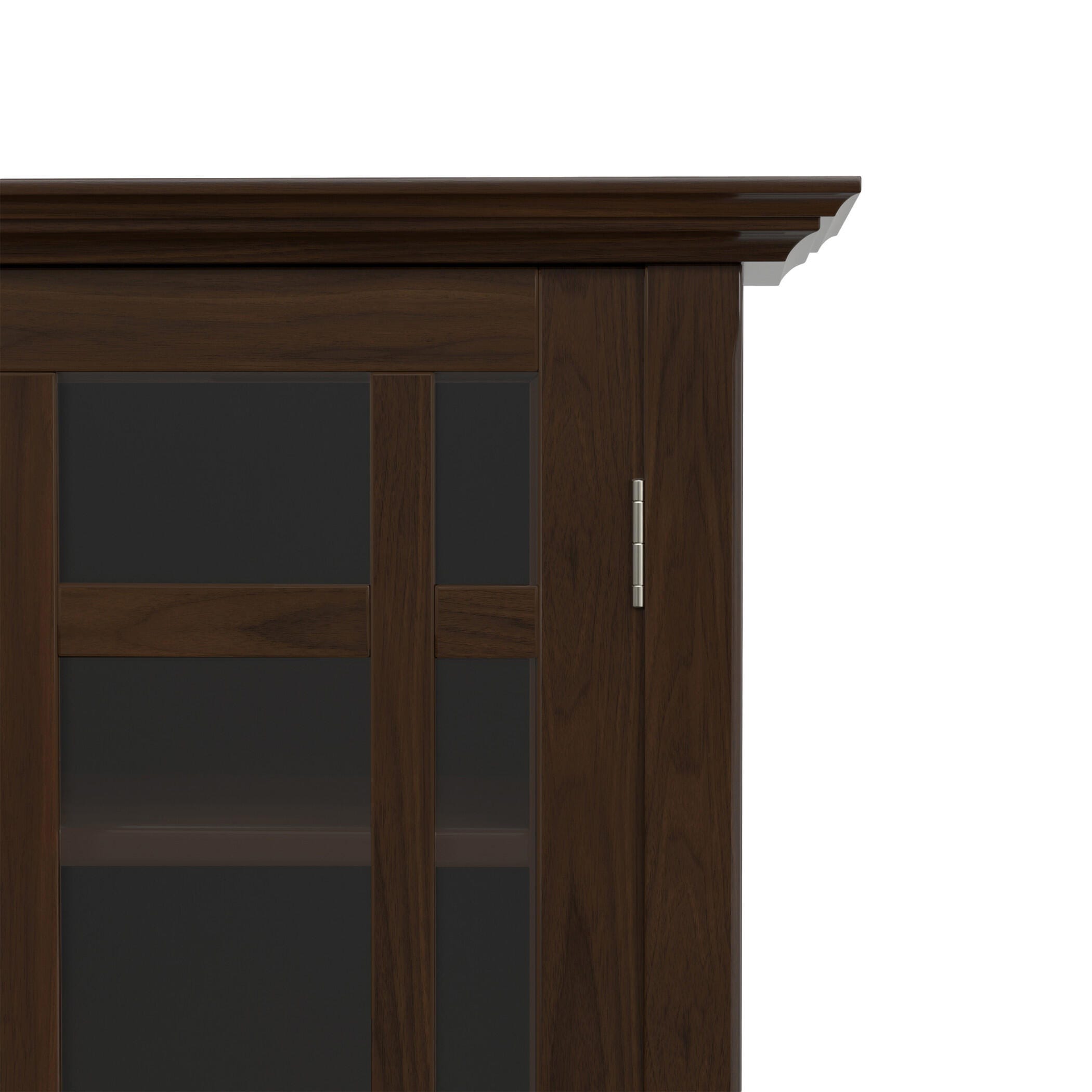 Simpli Home Bedford Bedford 39" Rustic Storage Cabinet, Dark Tobacco Brown, large