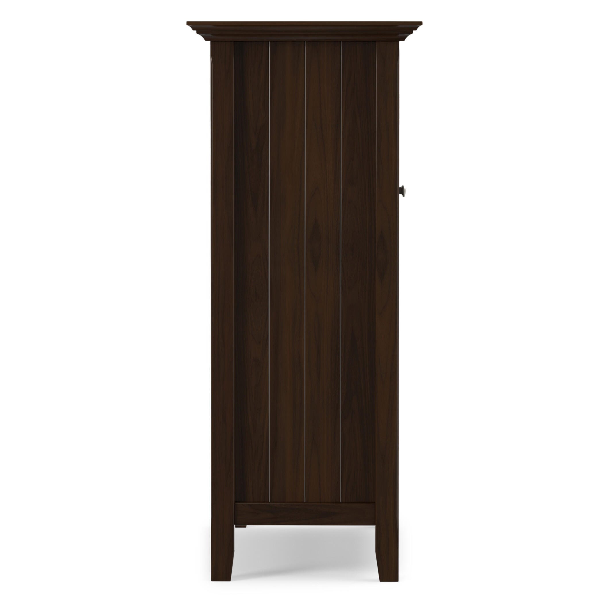 Simpli Home Bedford Bedford 39" Rustic Storage Cabinet, Dark Tobacco Brown, large