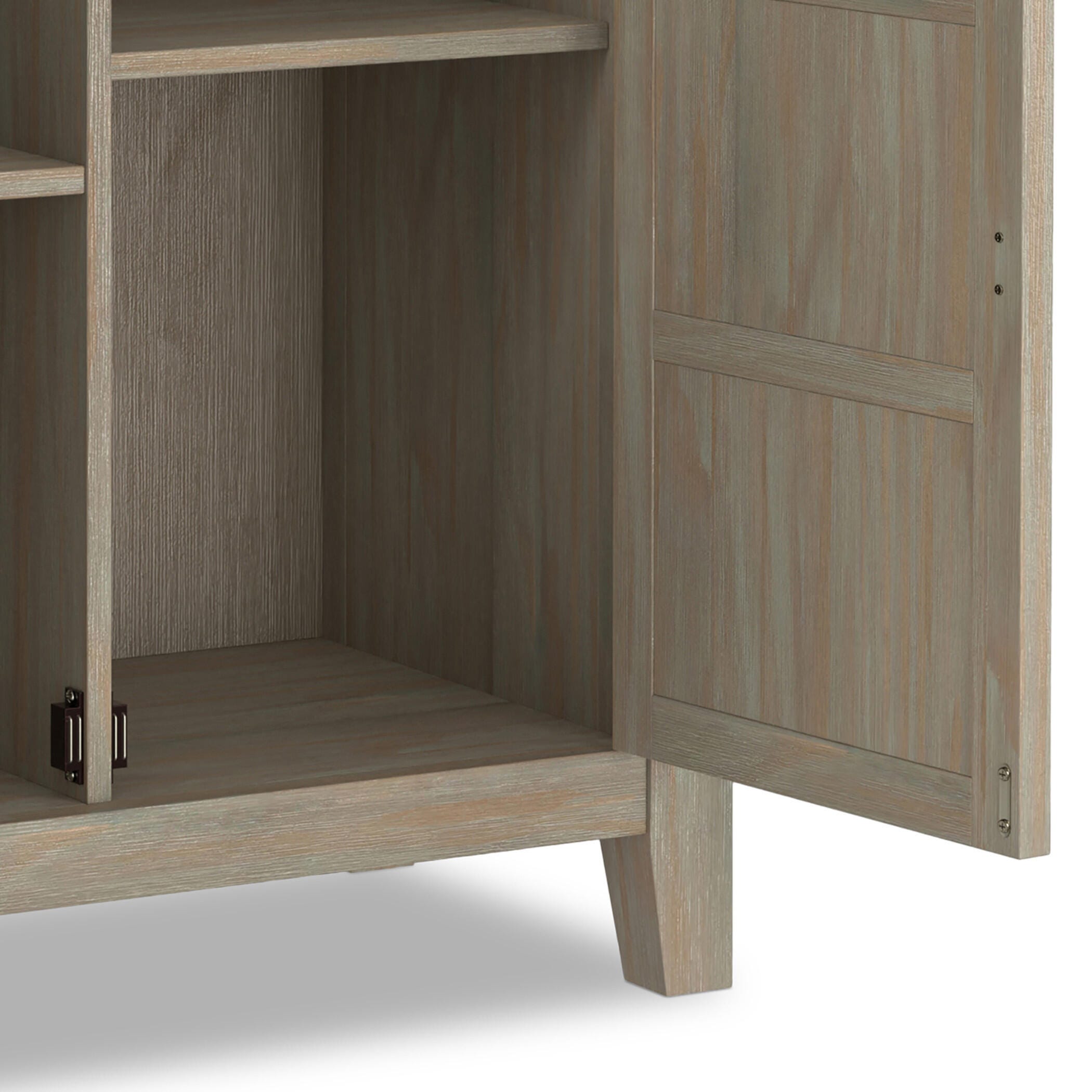 Simpli Home Burlington Gray Storage Cabinet, Gray, large