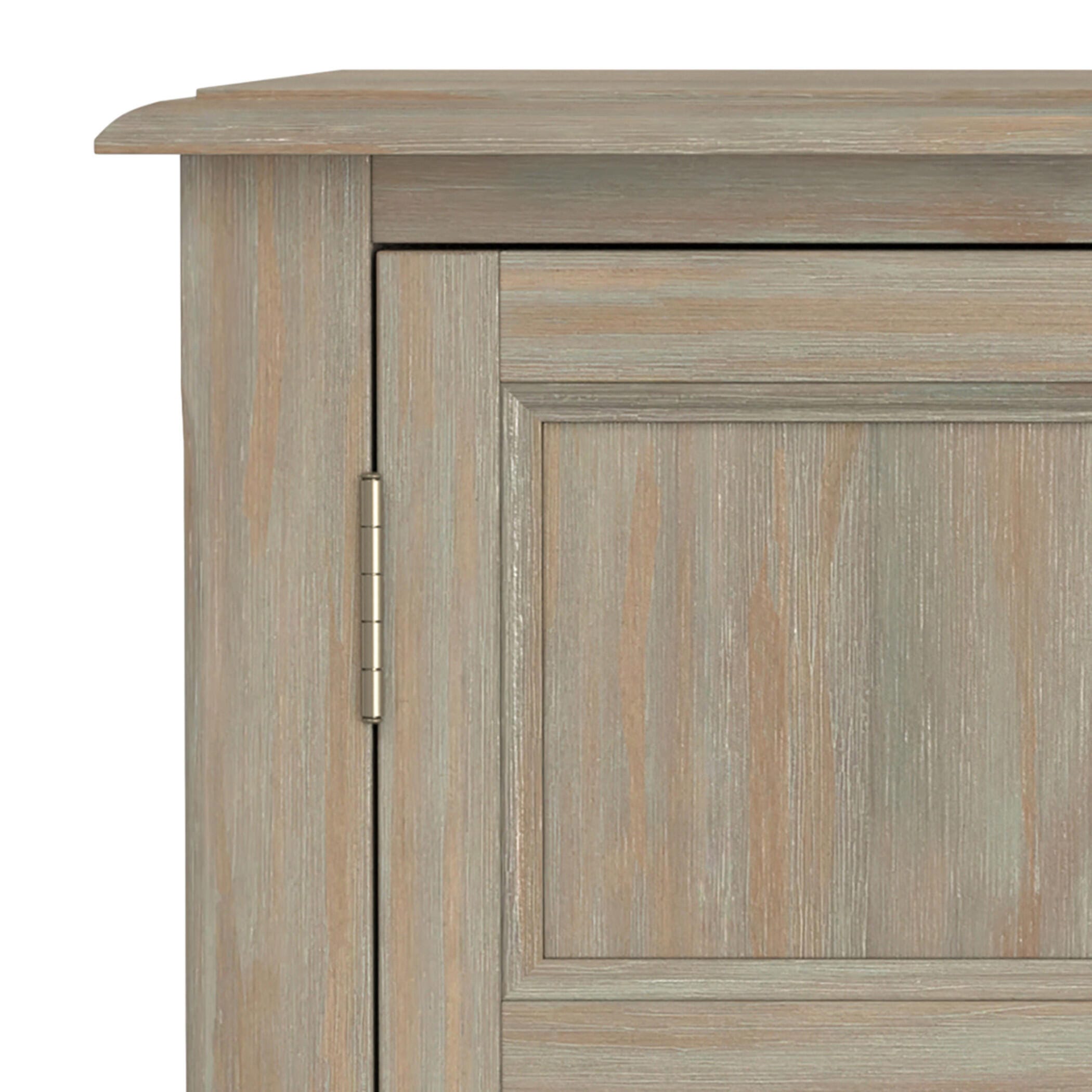 Simpli Home Burlington Gray Storage Cabinet, Gray, large