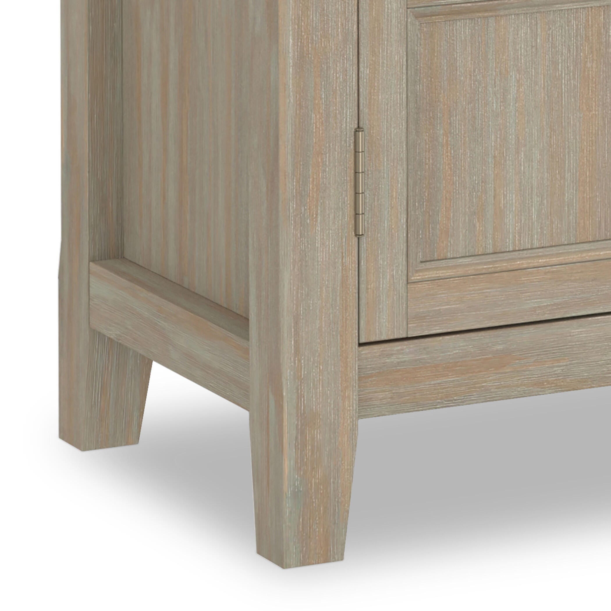 Simpli Home Burlington Gray Storage Cabinet, Gray, large