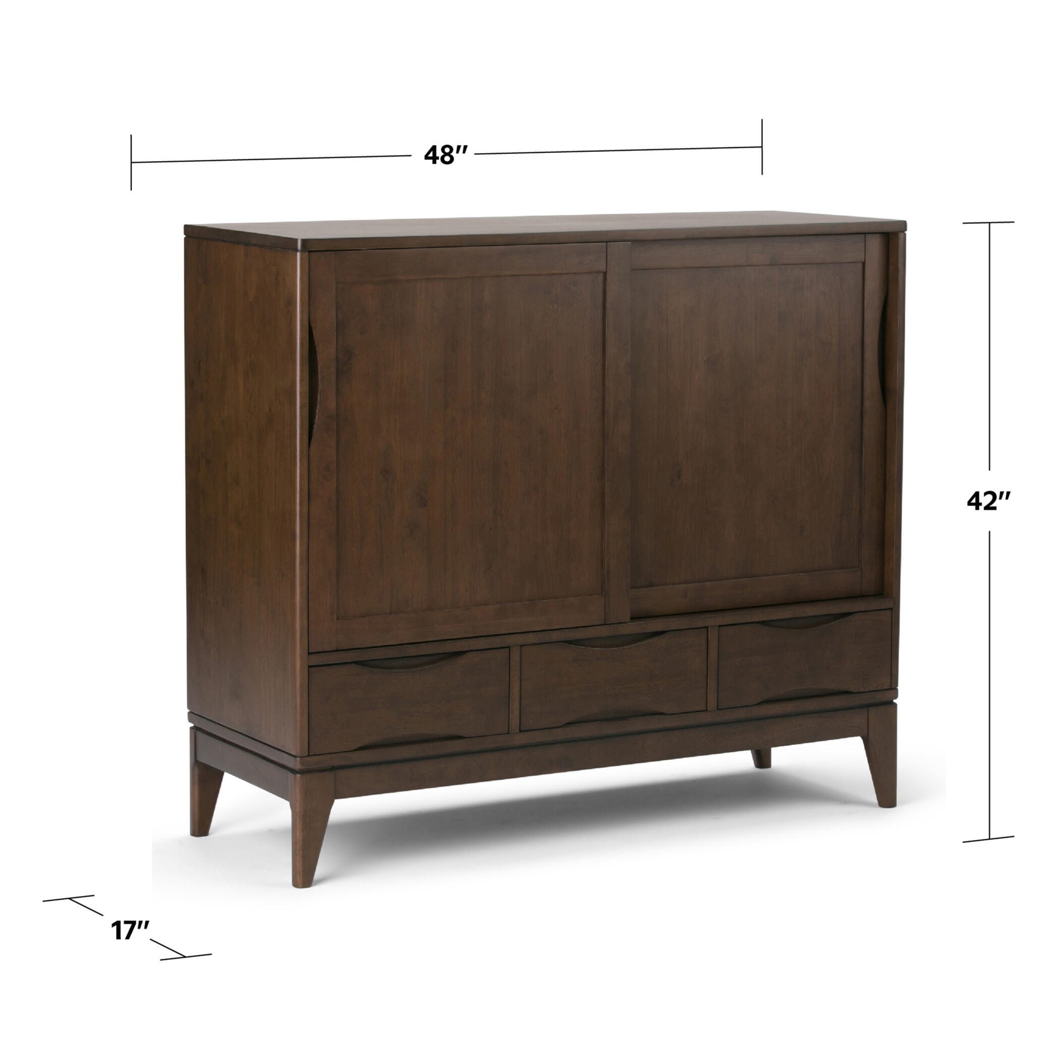 Simpli Home Harper Harper 48" Mid Century Storage Cabinet, , large