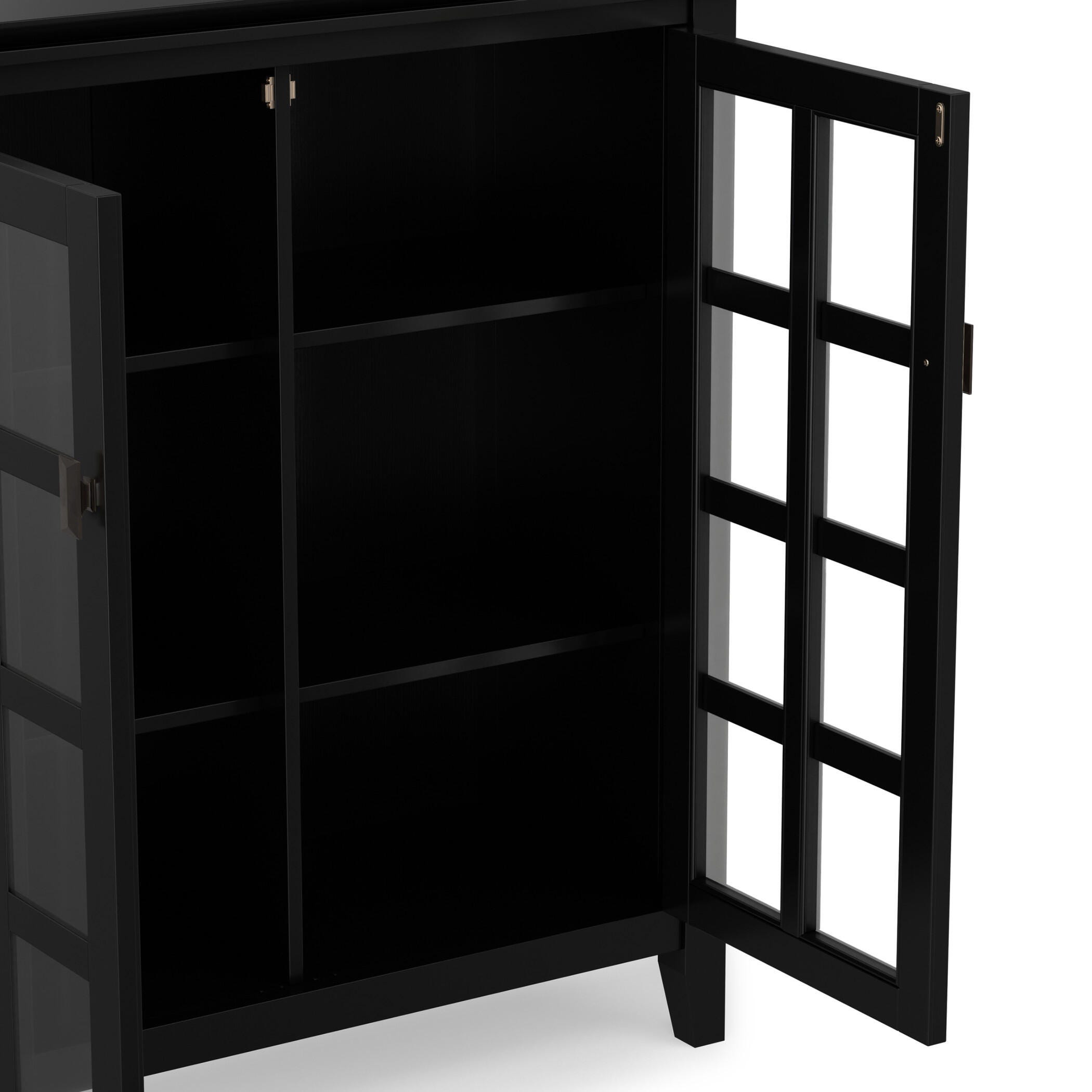 Simpli Home Artisan Artisan 38" Contemporary Storage Cabinet, Black, large